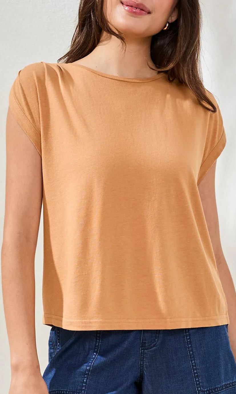 Relaxed Fit Cap Sleeve Knit Top sold by Revolution Boutique