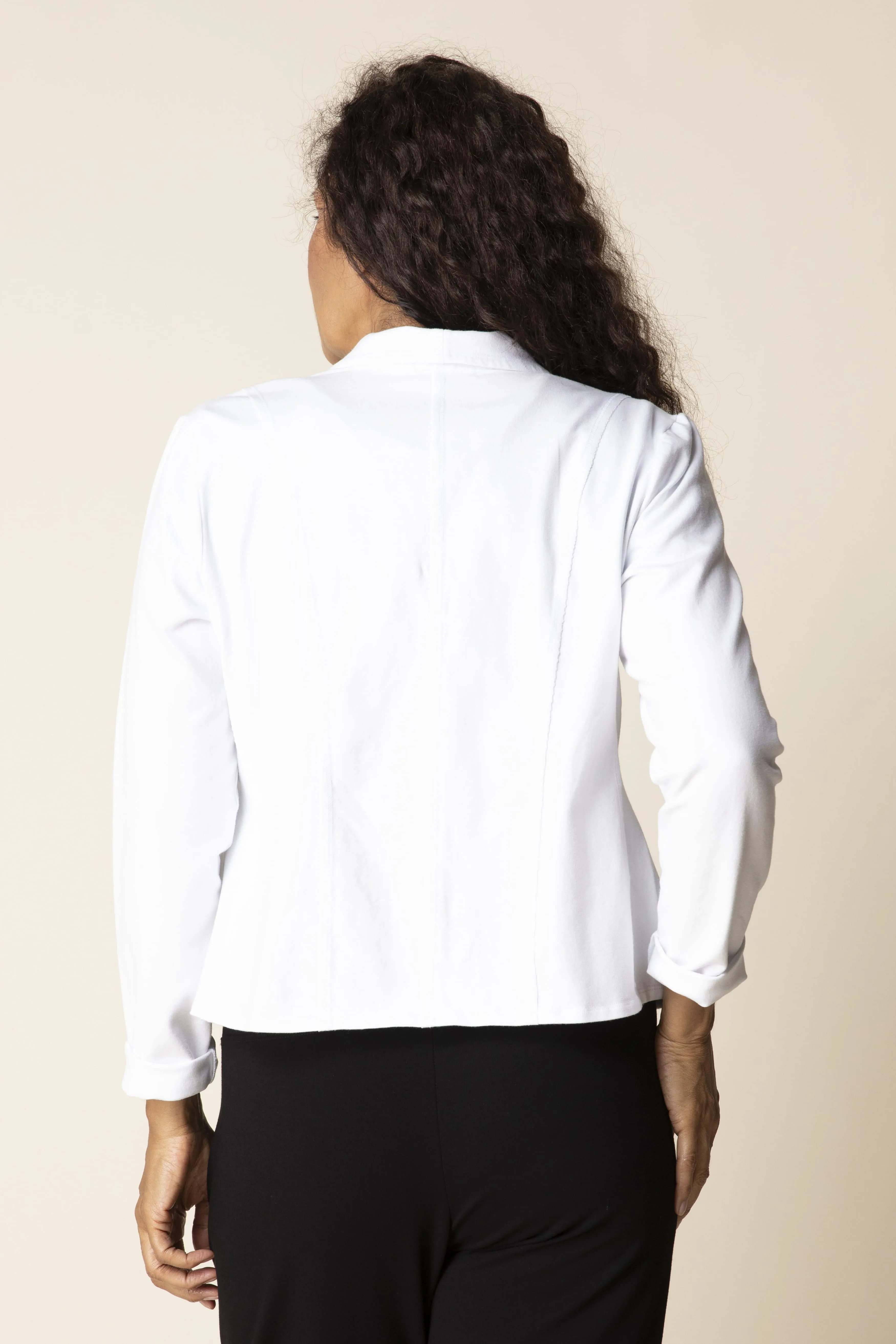 Structured Stretch Cotton Blazer sold by Revolution Boutique product image thumbnail 2