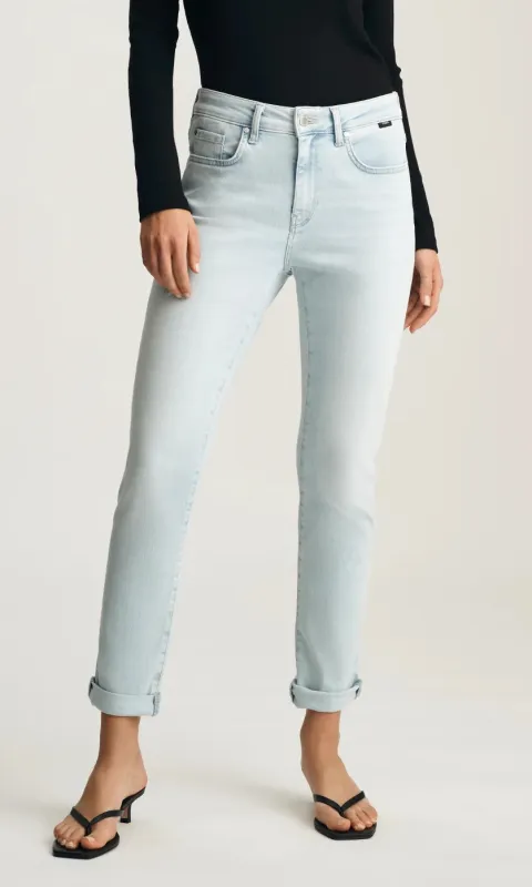 Slim Fit Cropped Stretch Denim Jeans made by Mavi