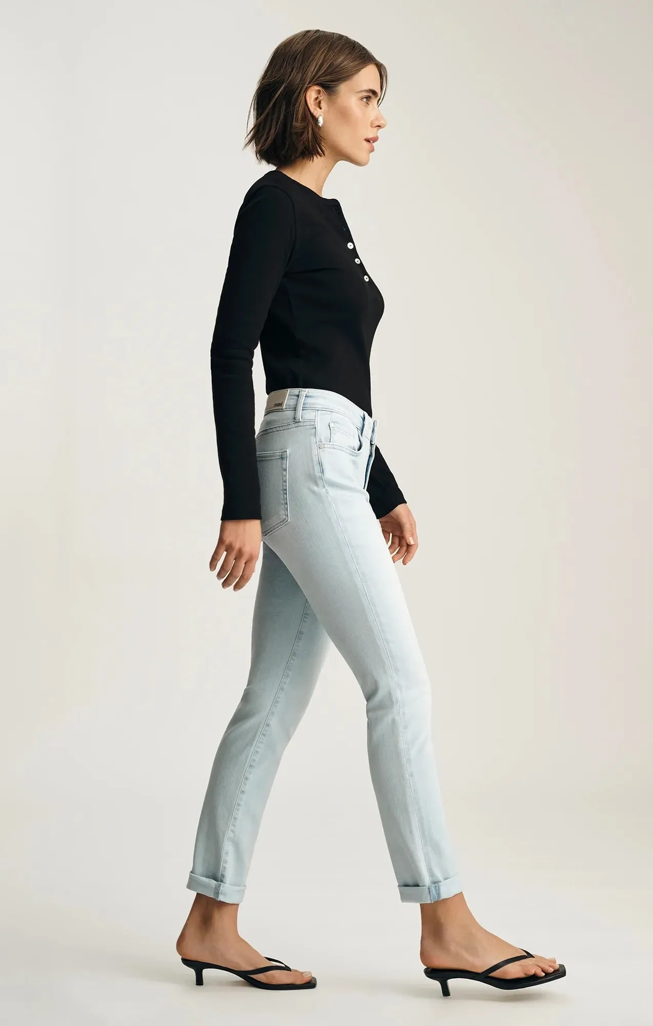 Slim Fit Cropped Stretch Denim Jeans sold by Revolution Boutique product image thumbnail 3