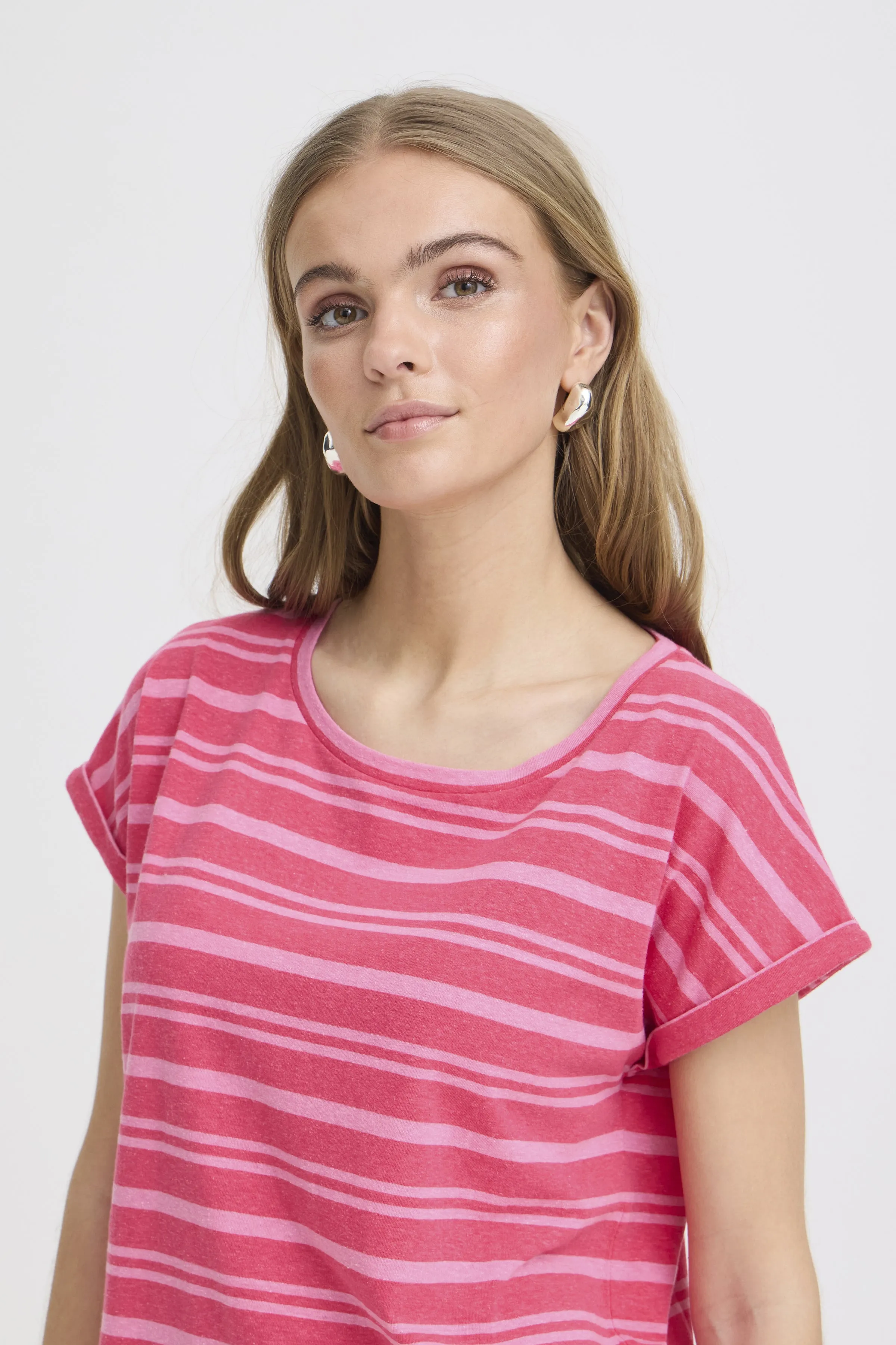 Striped Short Sleeve Relaxed Fit Knit Top sold by Revolution Boutique product image thumbnail 3