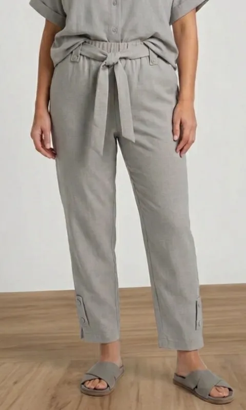 Ankle-Length Pant with Button Hem Detail made by Revolution Boutique