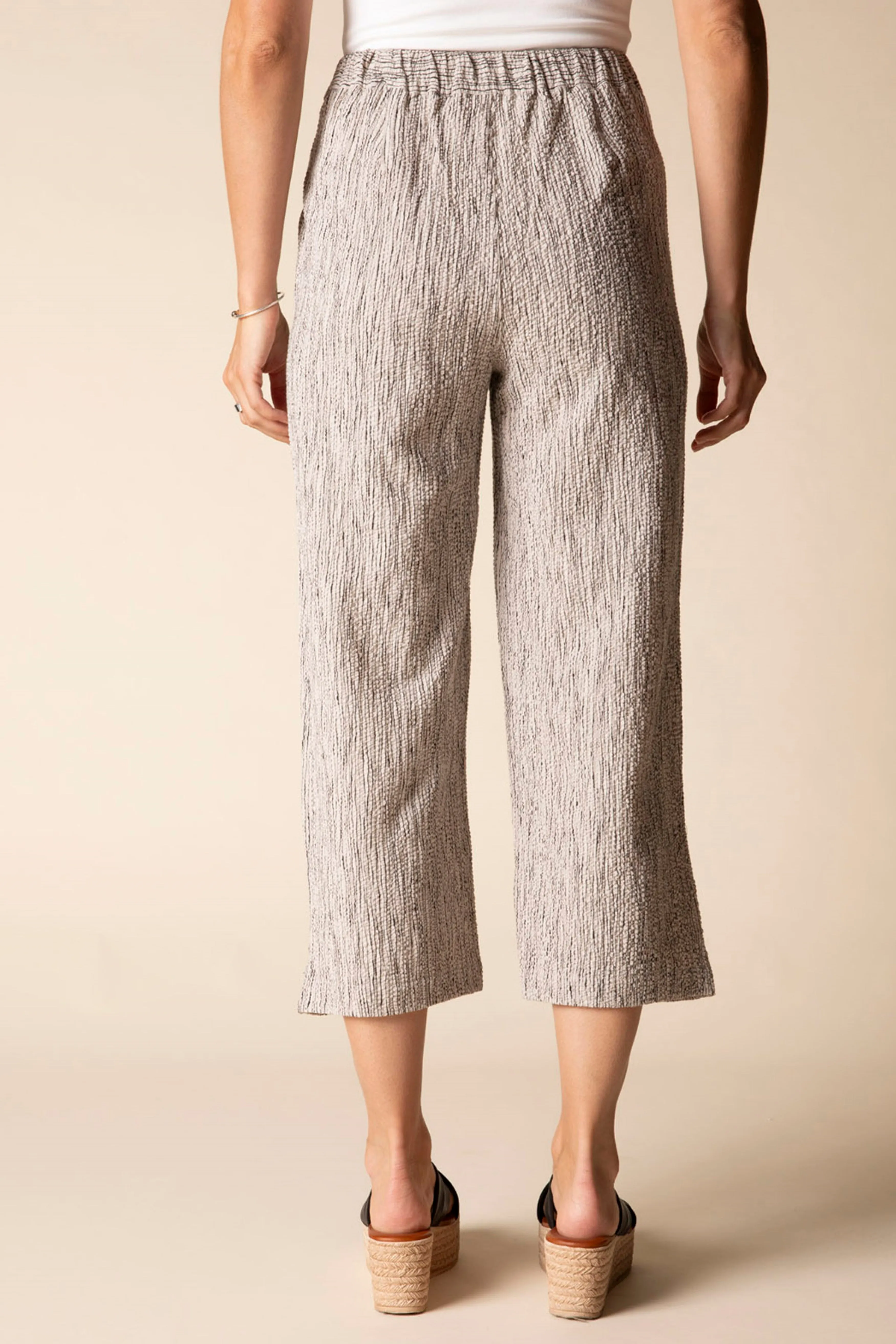 Textured Straight-Leg Cropped Pants with Stretch sold by Revolution Boutique product image thumbnail 3