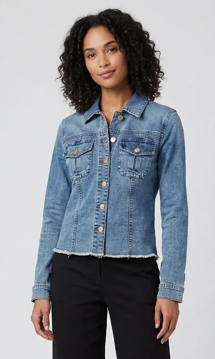 Classic Frayed Hem Denim Jacket sold by Revolution Boutique
