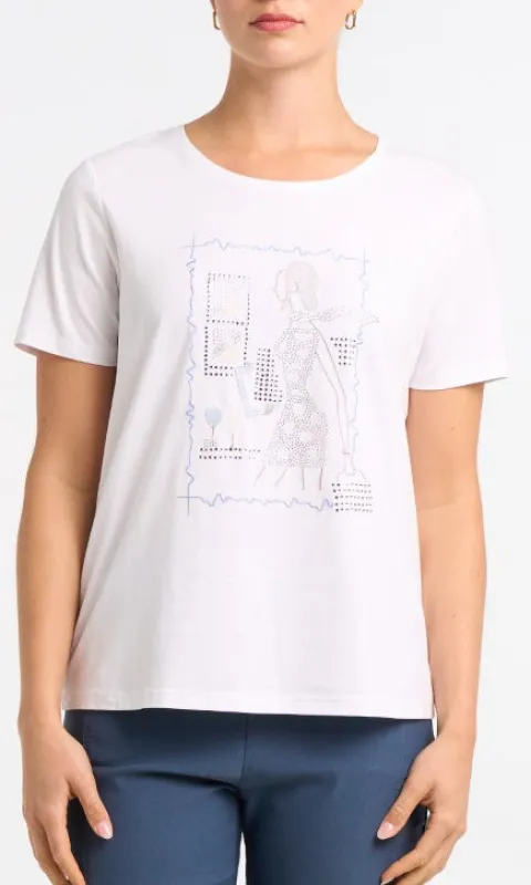 Graphic Detail Stretch Top made by Revolution Boutique