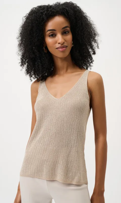 Ribkoff Shimmer Knit Sweater Tank made by Joseph Ribkoff