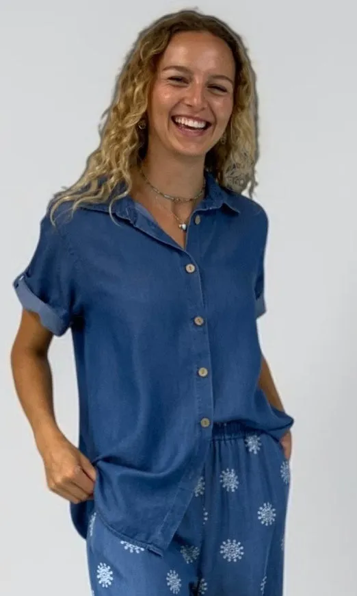 Relaxed Tencel Button Front Shirt sold by Revolution Boutique product image thumbnail 2