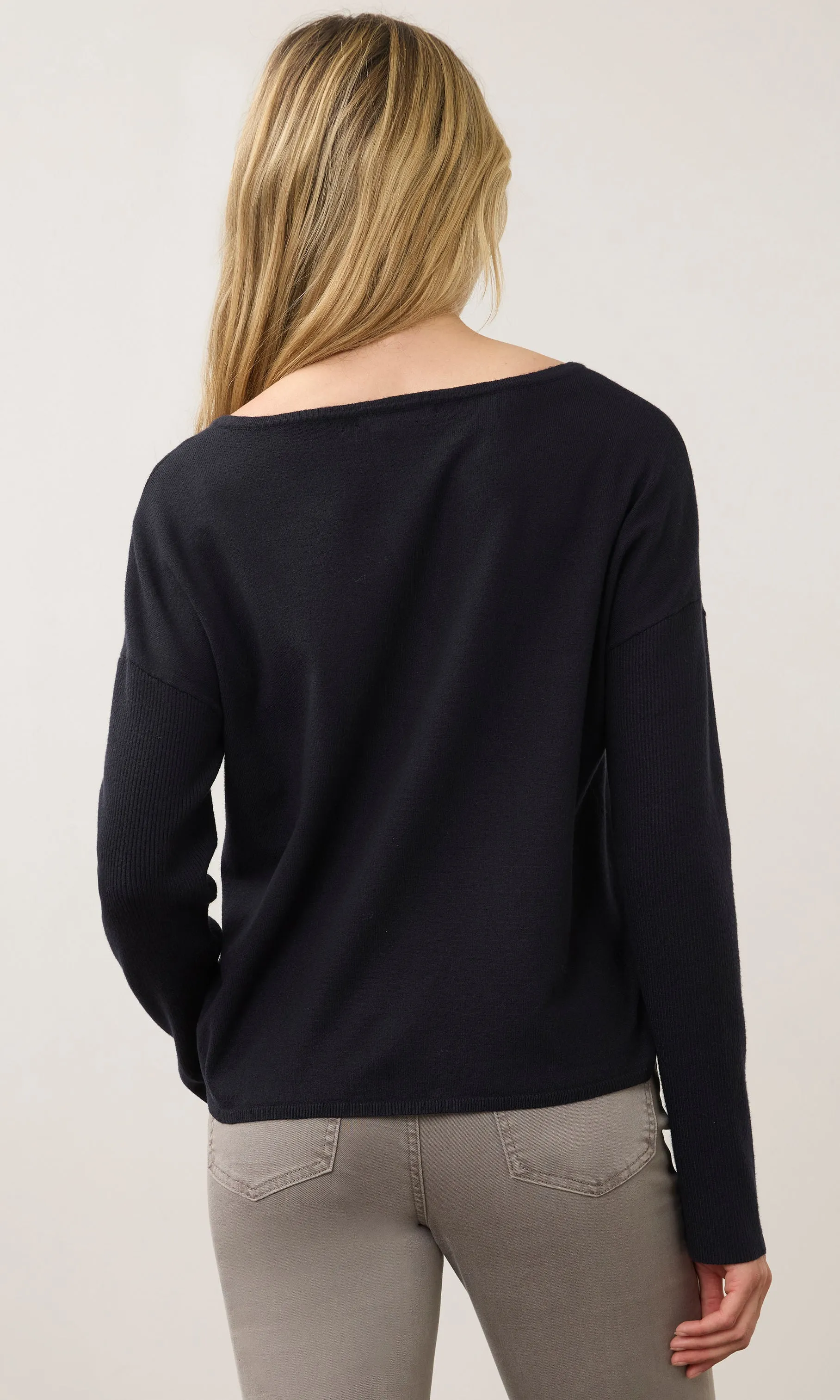 Multi-Button Henley Knit Sweater sold by Revolution Boutique product image thumbnail 2