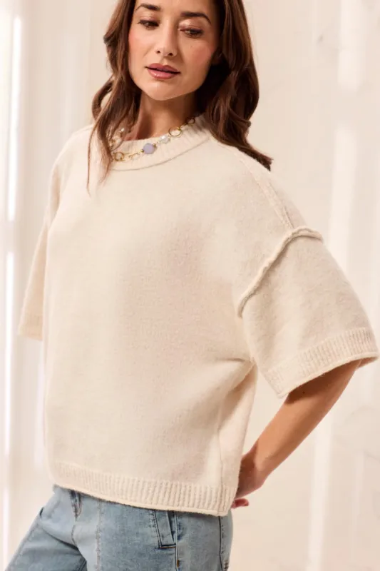 Elbow Sleeve Knit Pullover made by Tribal
