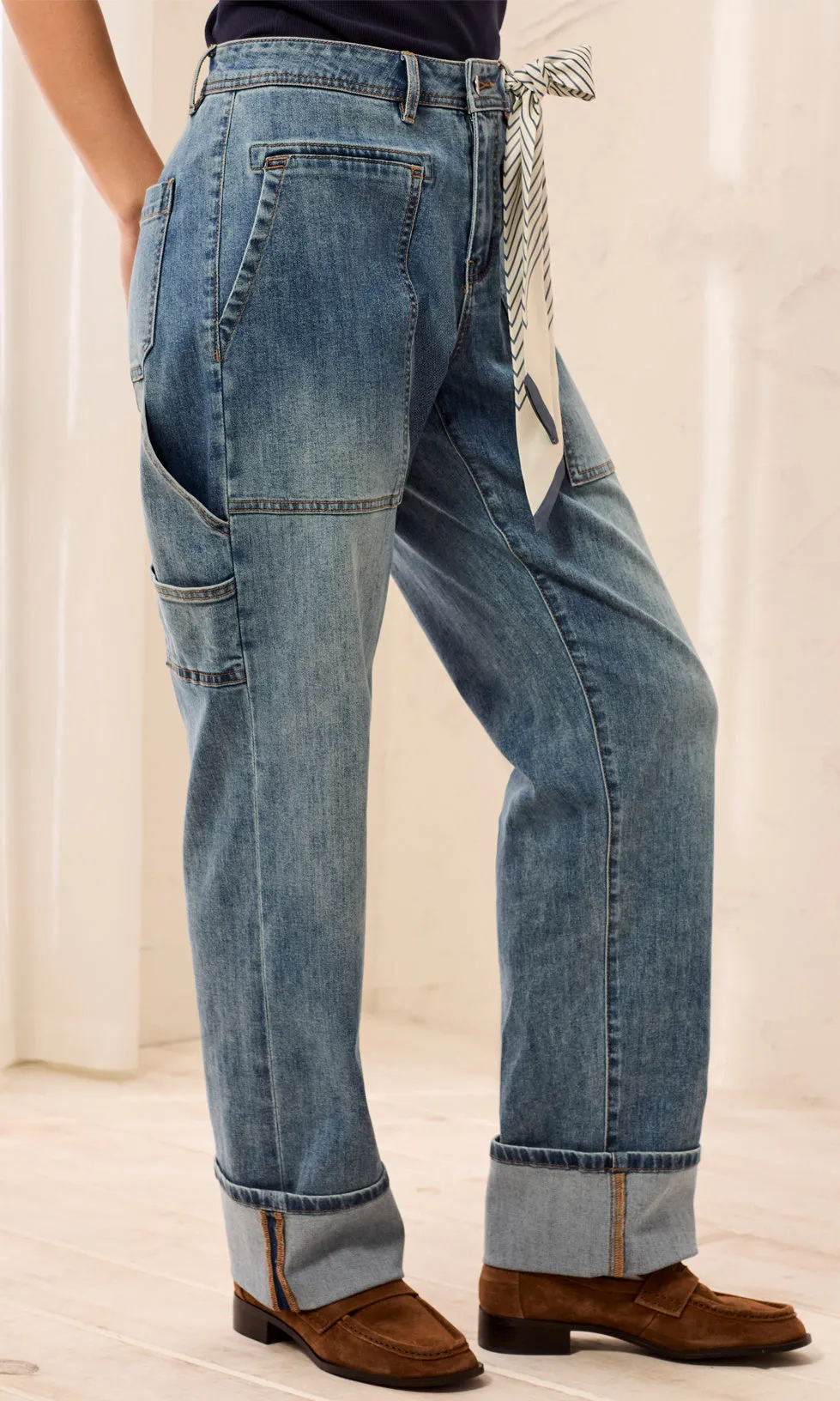 Carpenter Jean w/Removable Scarf sold by Revolution Boutique