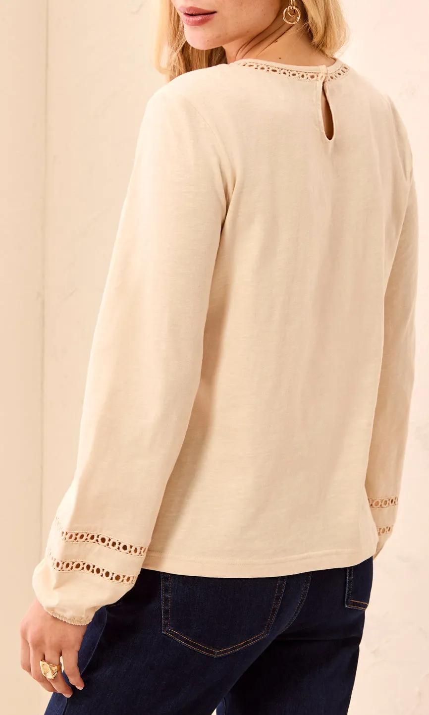 Lace Trim Cotton Blouse sold by Revolution Boutique product image thumbnail 2