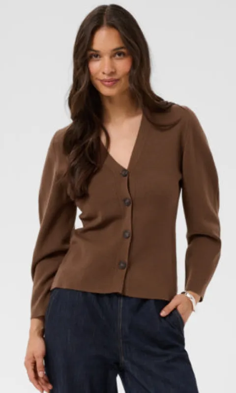 Collared Knit Cardigan made by Kaffe