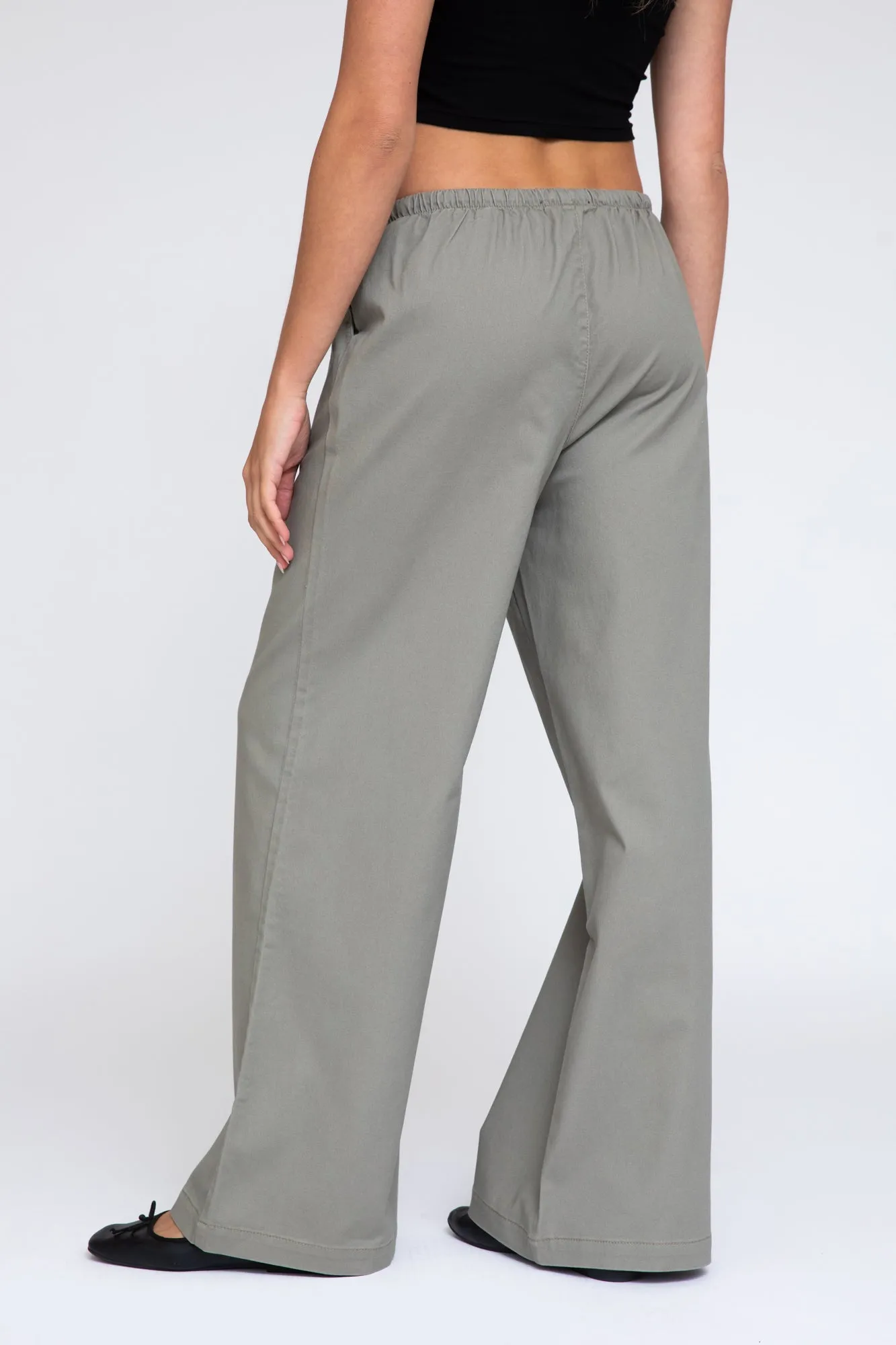 Microband Wide Leg Pant - Dusty Sage sold by Rewash product image thumbnail 5