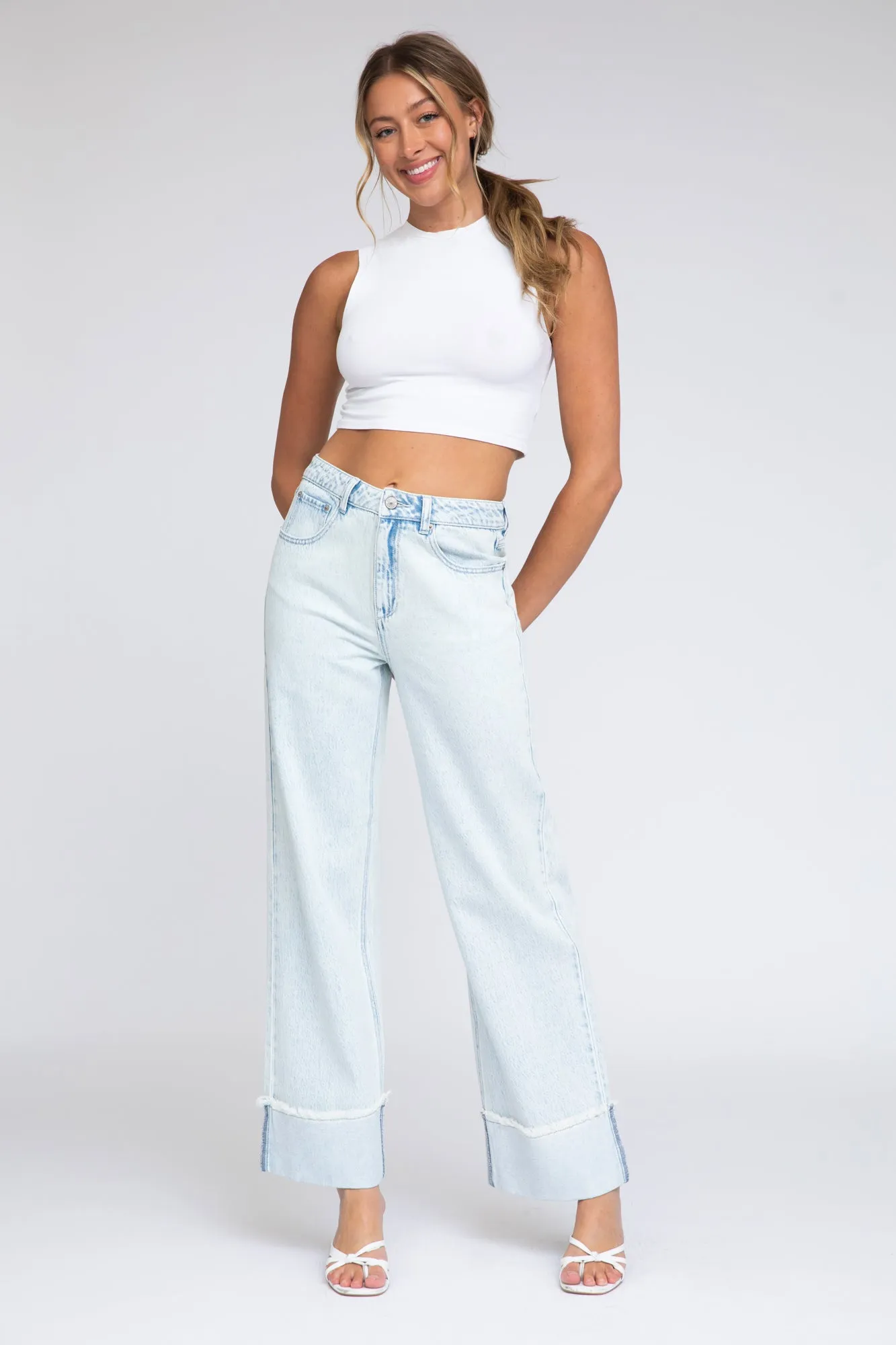 Extreme Raw Cuff Wide Leg Jeans - Antique Indigo sold by Rewash product image thumbnail 2