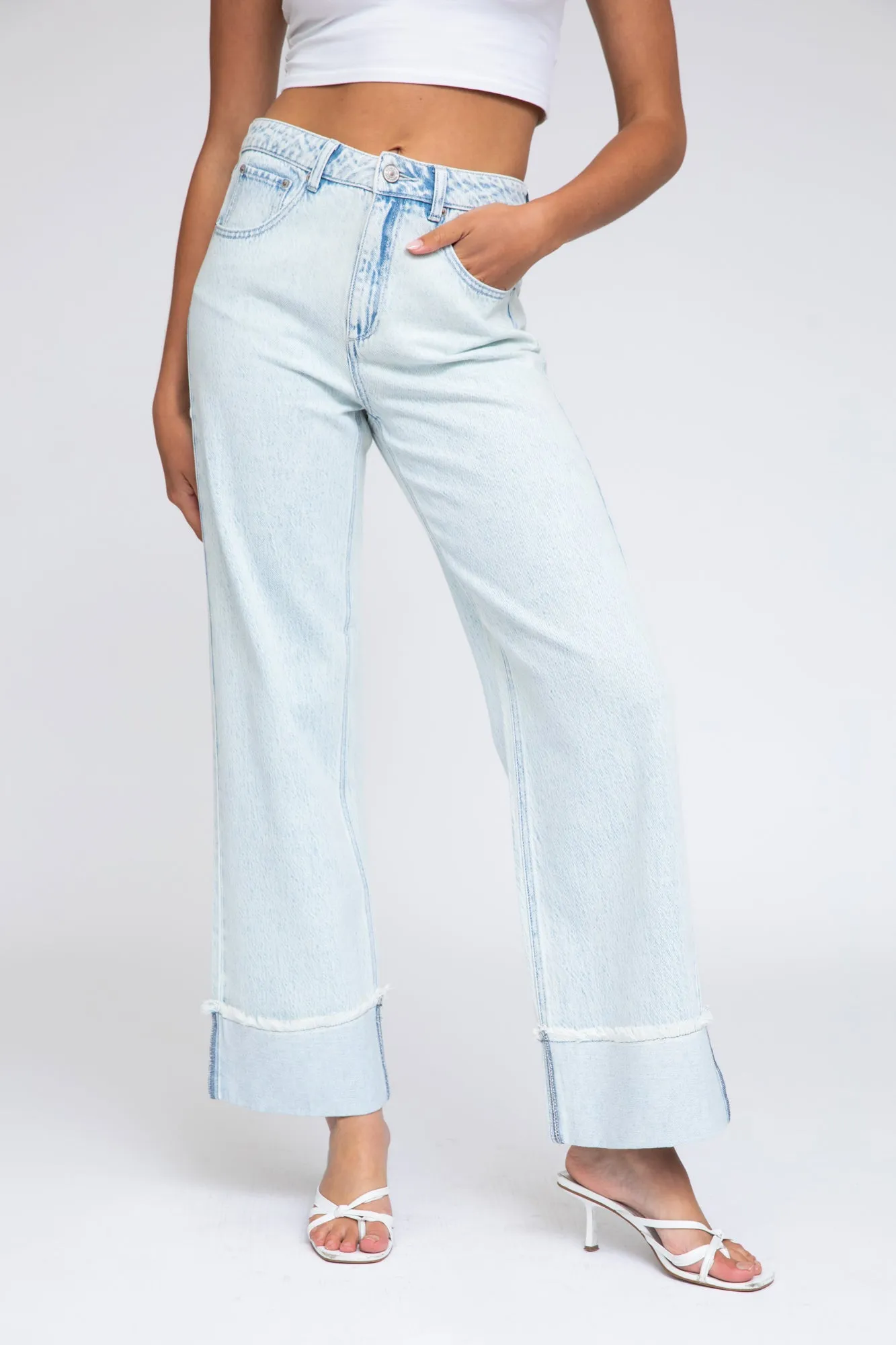 Extreme Raw Cuff Wide Leg Jeans - Antique Indigo sold by Rewash product image thumbnail 3