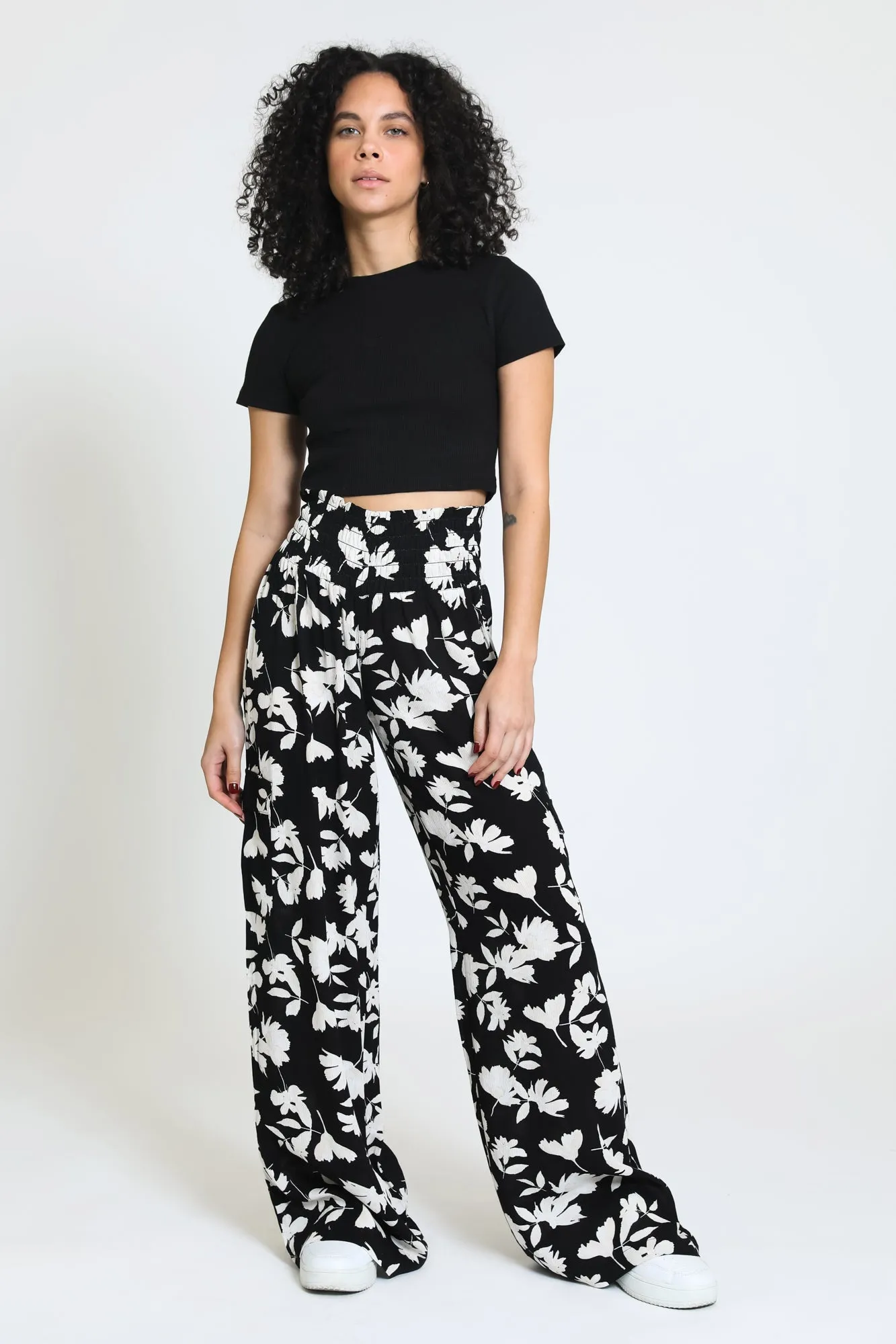 Boardwalk Wide Leg with Cargo Pockets - Black/Natural sold by Rewash product image thumbnail 5