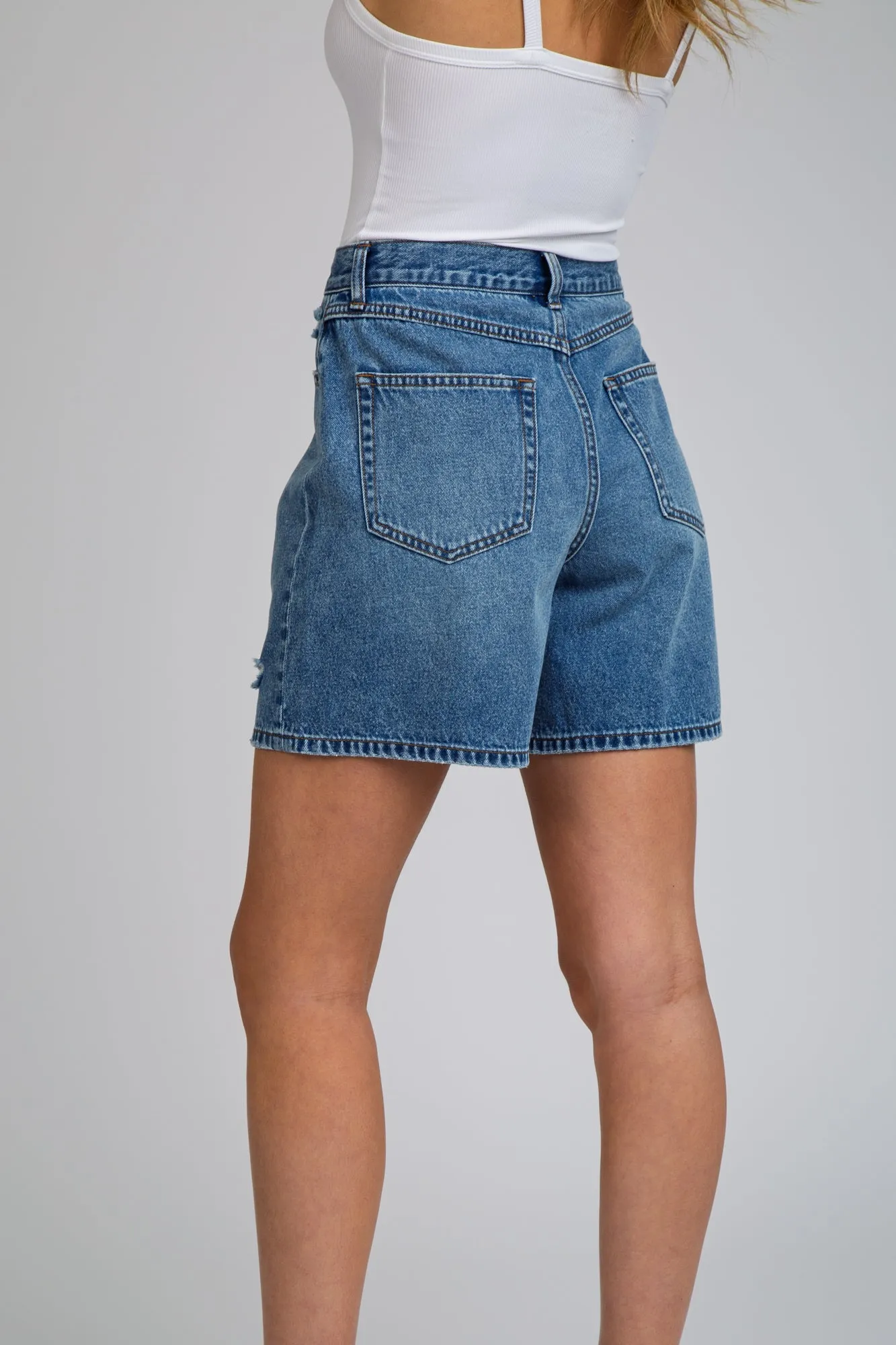 A-Line Bermuda Short - Vintage Blue sold by Rewash product image thumbnail 4