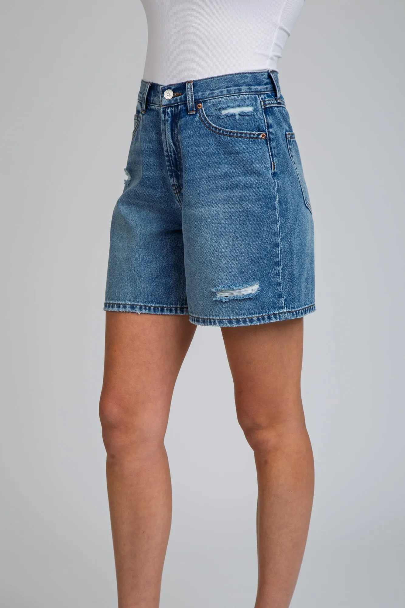 A-Line Bermuda Short - Vintage Blue sold by Rewash product image thumbnail 3