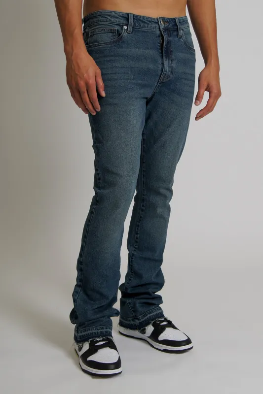 RWSH Stacked Slim Flare Jeans - Vintage Blue sold by Rewash