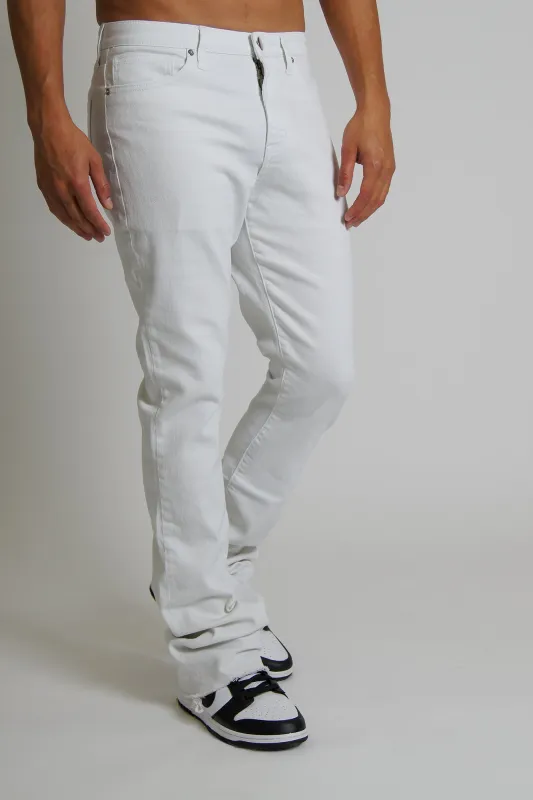 RWSH Stacked Slim Flare Jeans - White sold by Rewash