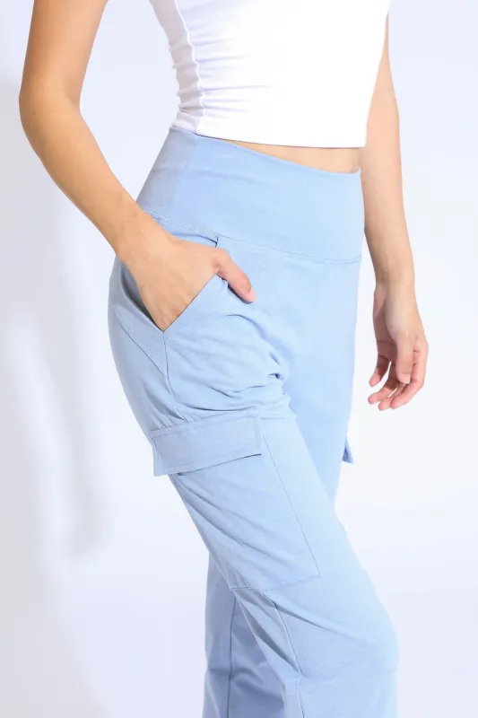 Cargo Knit Jogger - Heather Blue Fog made by Rewash