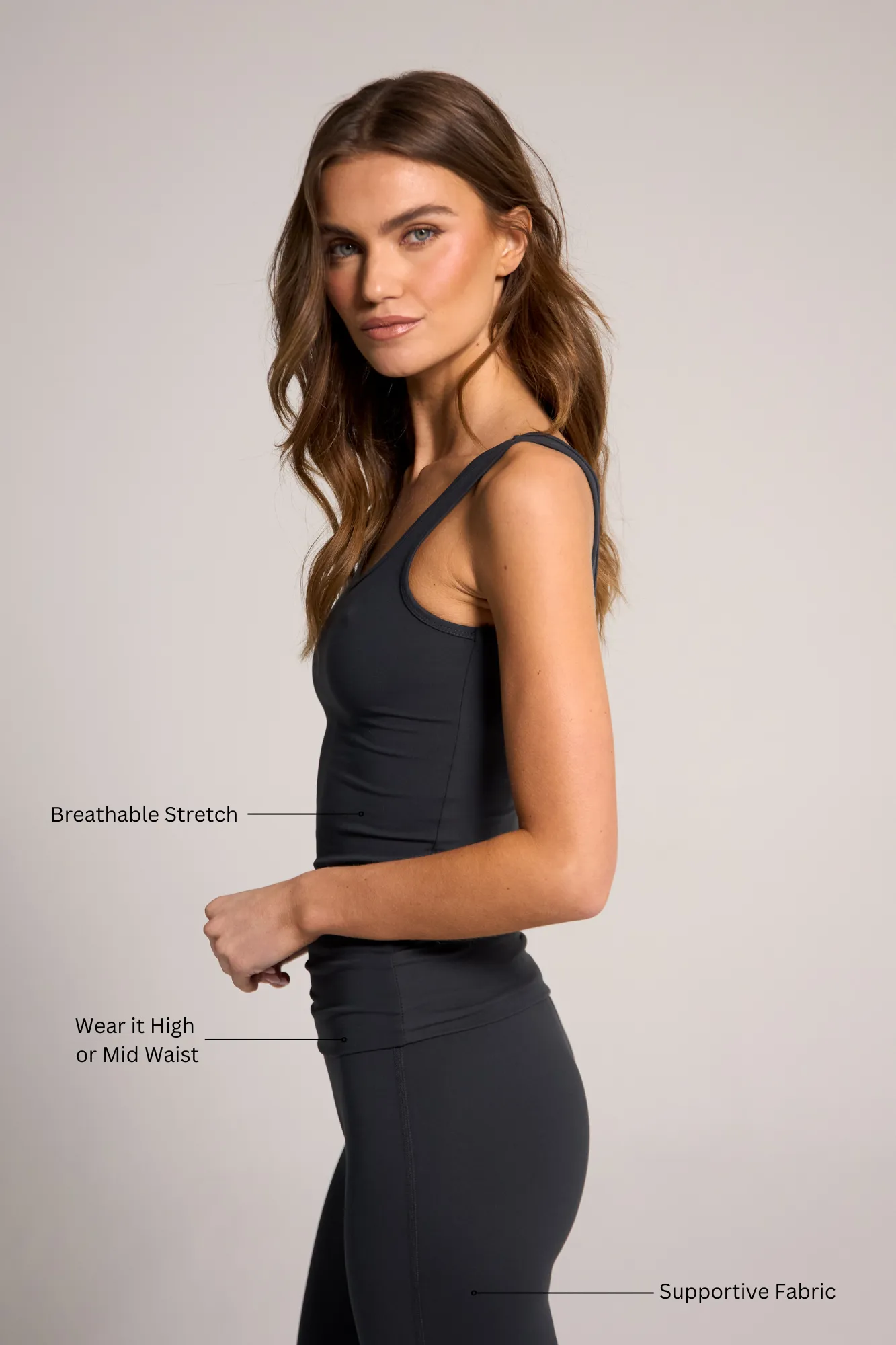 Luxe Knit Tank Top - Vintage Black sold by Rewash product image thumbnail 2