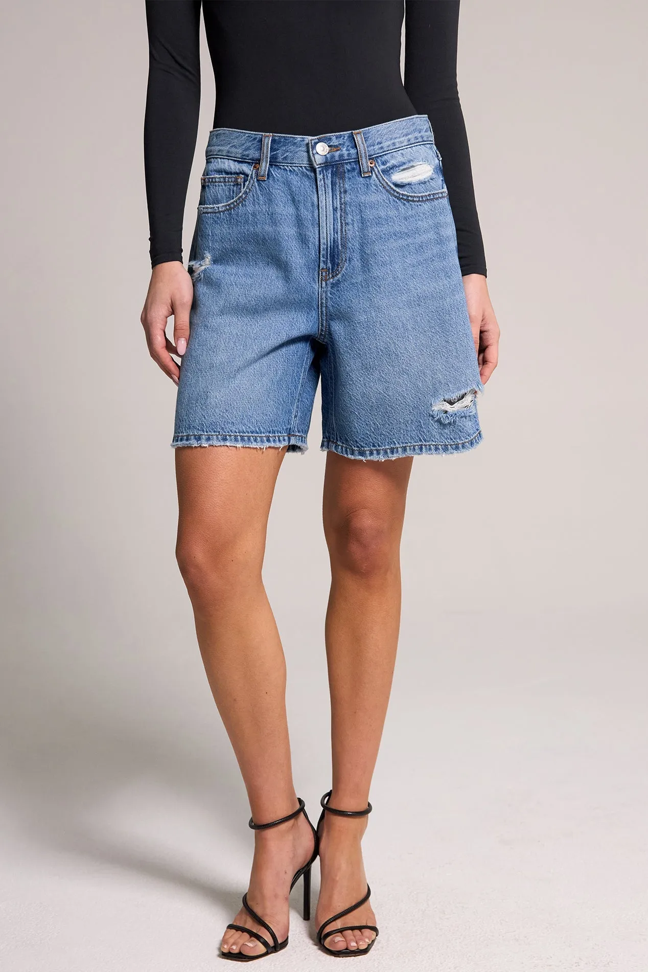 A-Line Bermuda Short - Vintage Indigo sold by Rewash