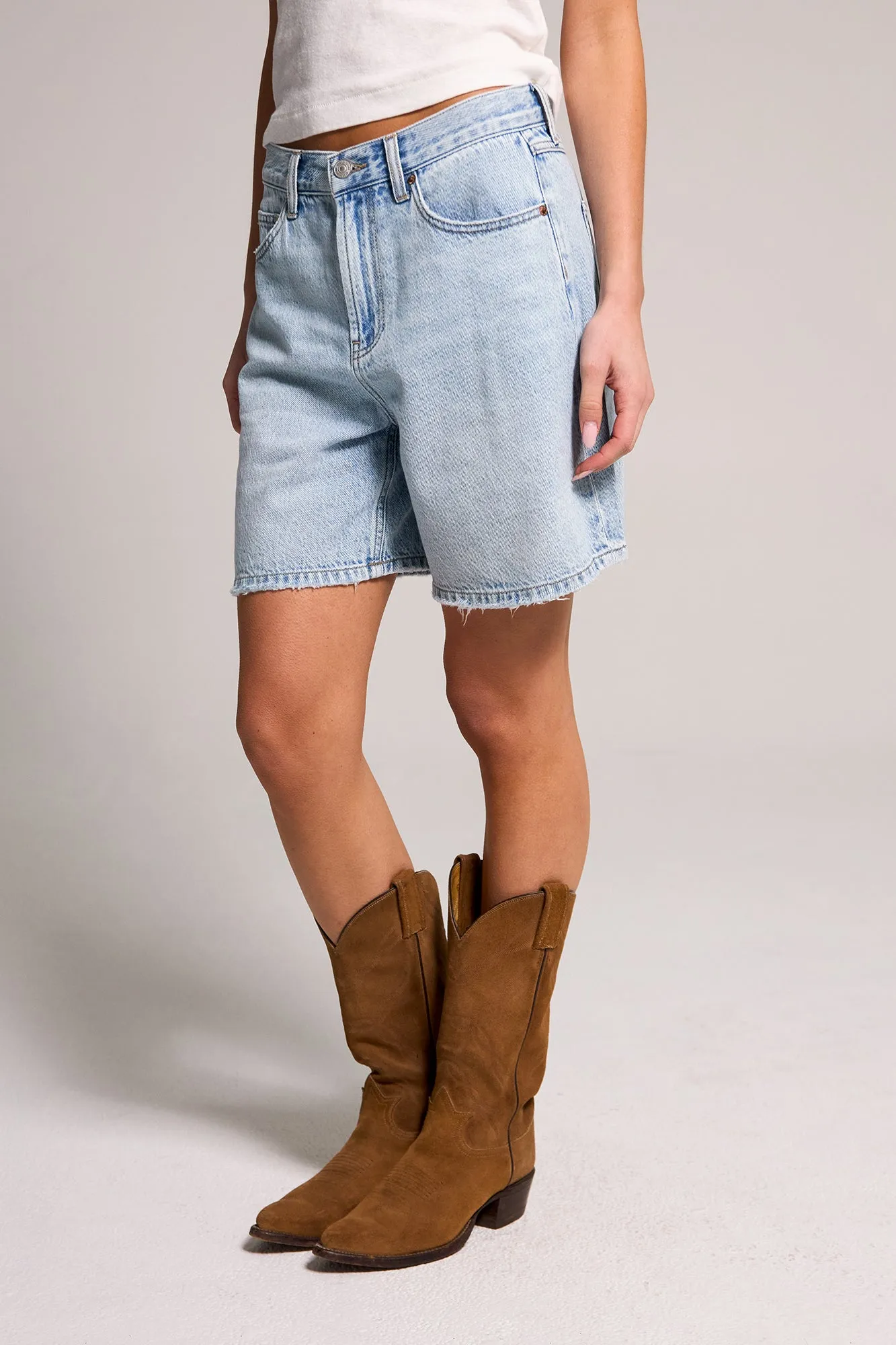 A-Line Bermuda Short - Light Indigo sold by Rewash product image thumbnail 4