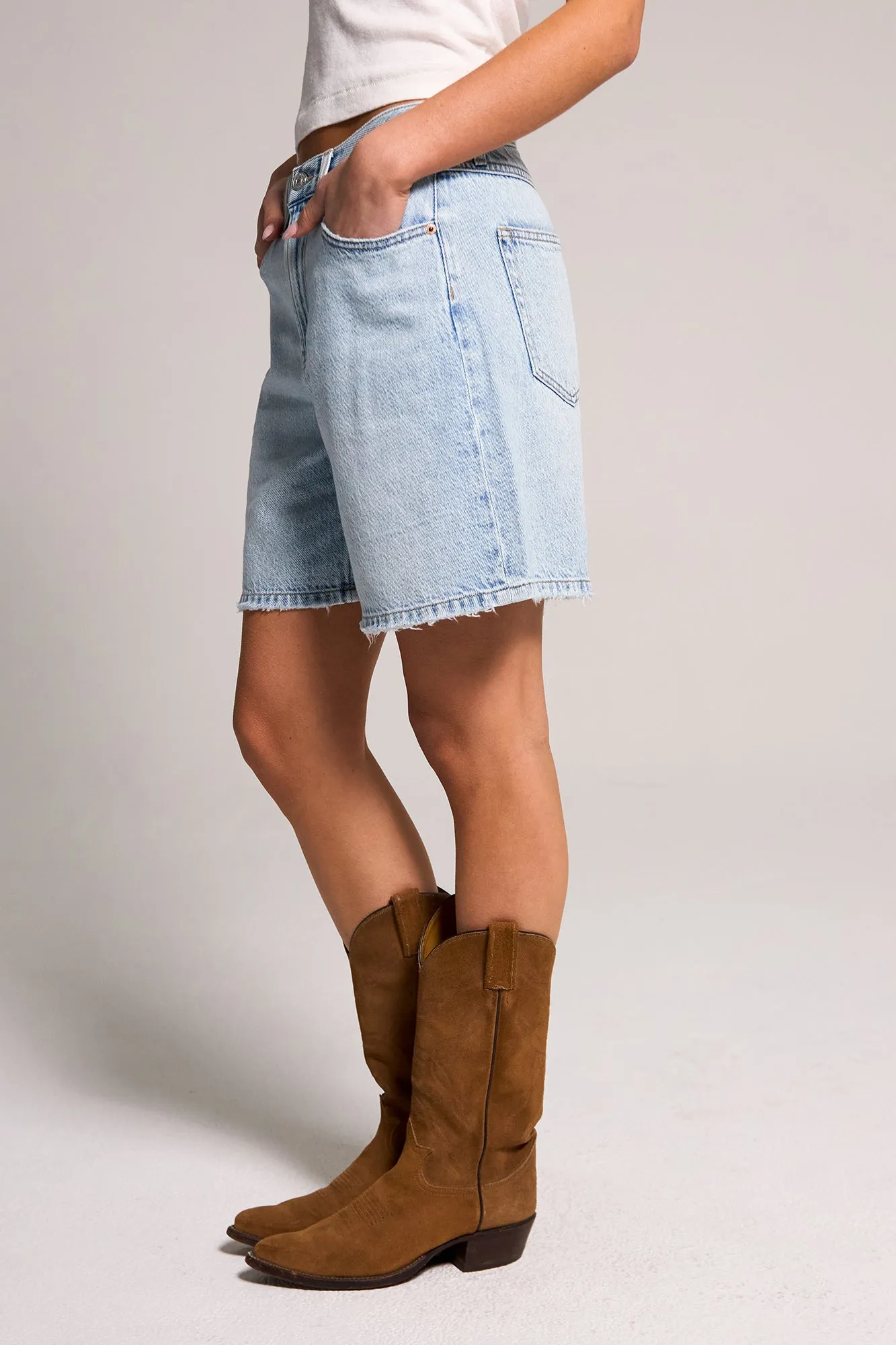 A-Line Bermuda Short - Light Indigo sold by Rewash product image thumbnail 3