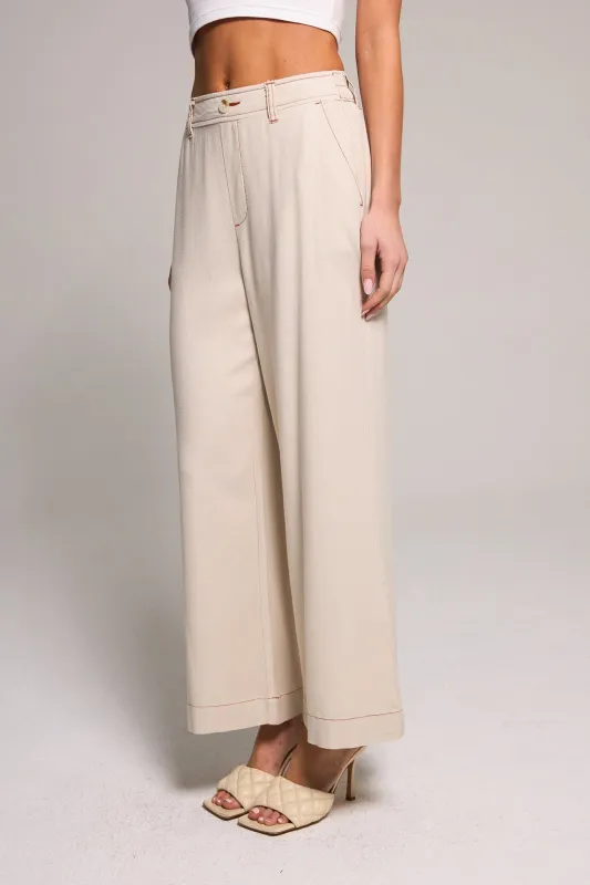 Wide Leg Crop Pant - Light Sand sold by Rewash