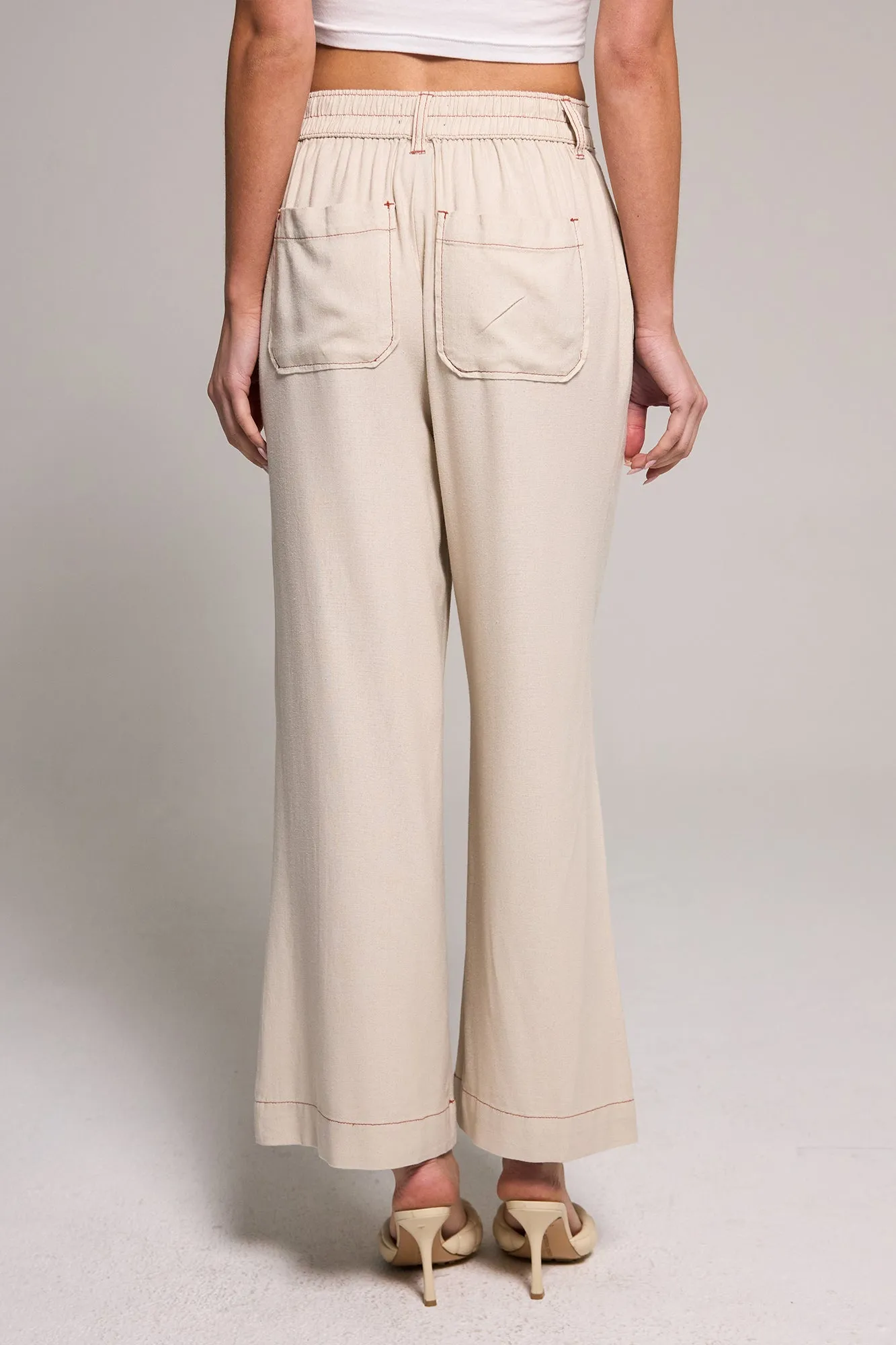 Wide Leg Crop Pant - Light Sand sold by Rewash product image thumbnail 2