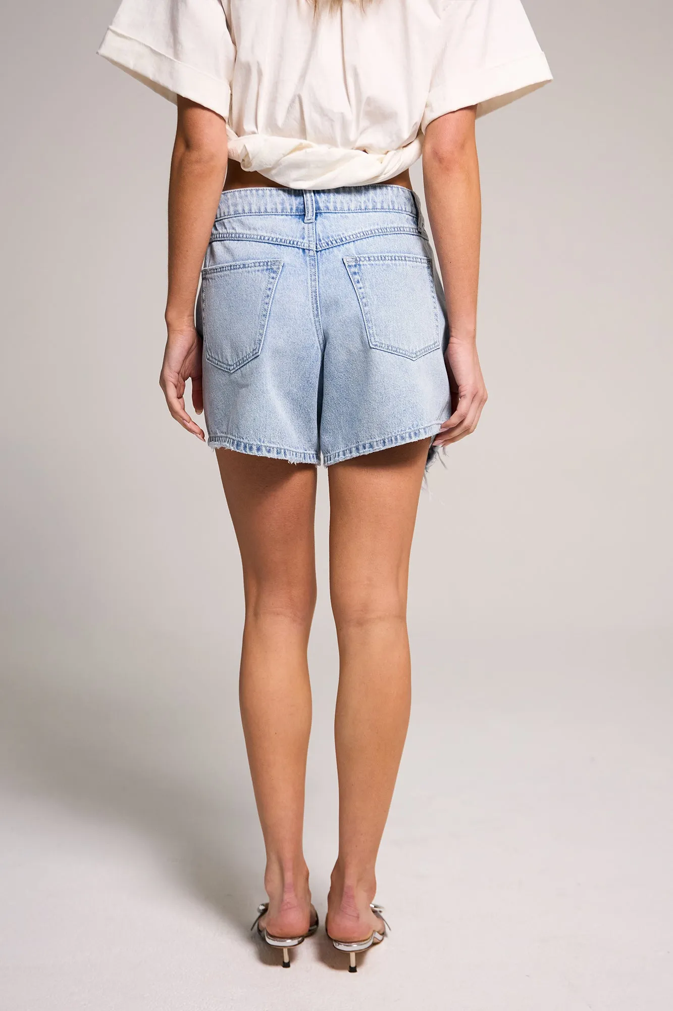 A-Line Bermuda Short - Light Medium Indigo sold by Rewash product image thumbnail 5