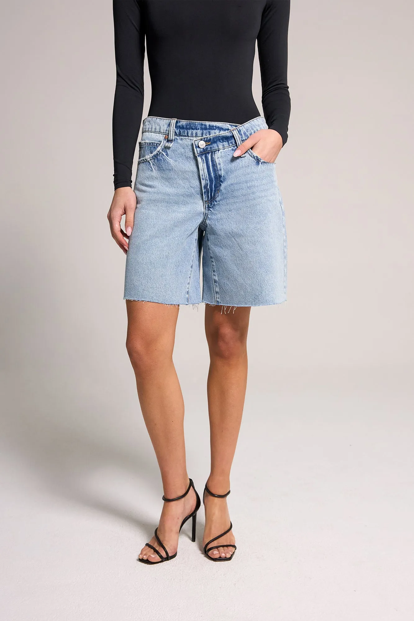 Effortless A-Line Jort - Light Medium Indigo sold by Rewash