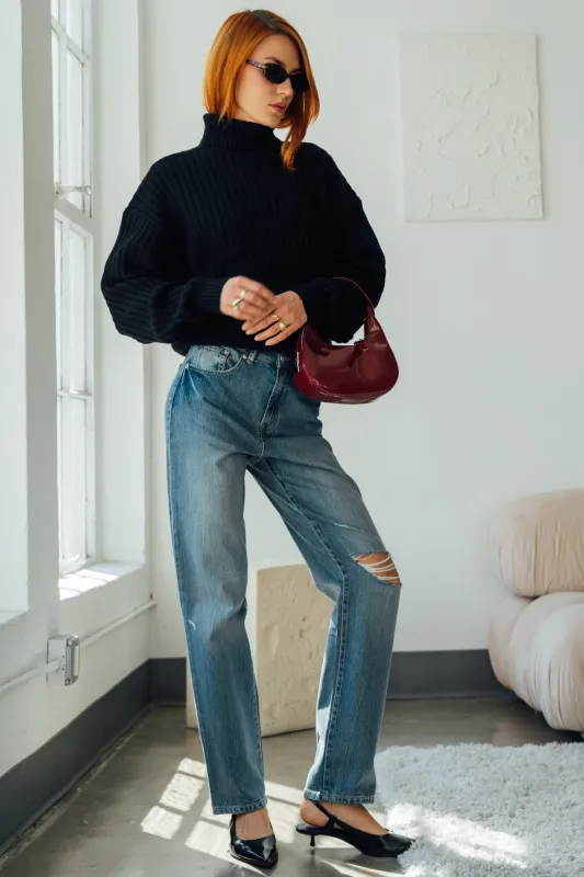 Stella High Rise 90's Straight Jeans - Vintage Dark Blue sold by Rewash