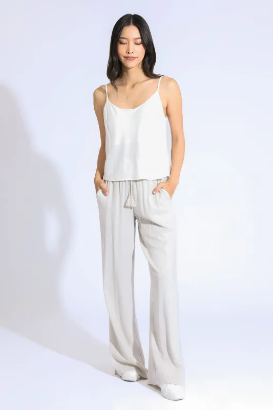 Luna Boardwalk Wide Leg Pant - Light Sand made by Rewash