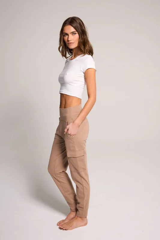 Cargo Knit Jogger - Dark Taupe made by Rewash