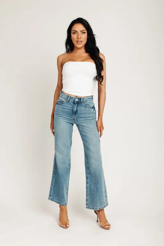 Super High Rise Cinch Waist Jeans - Medium Indigo made by Rewash