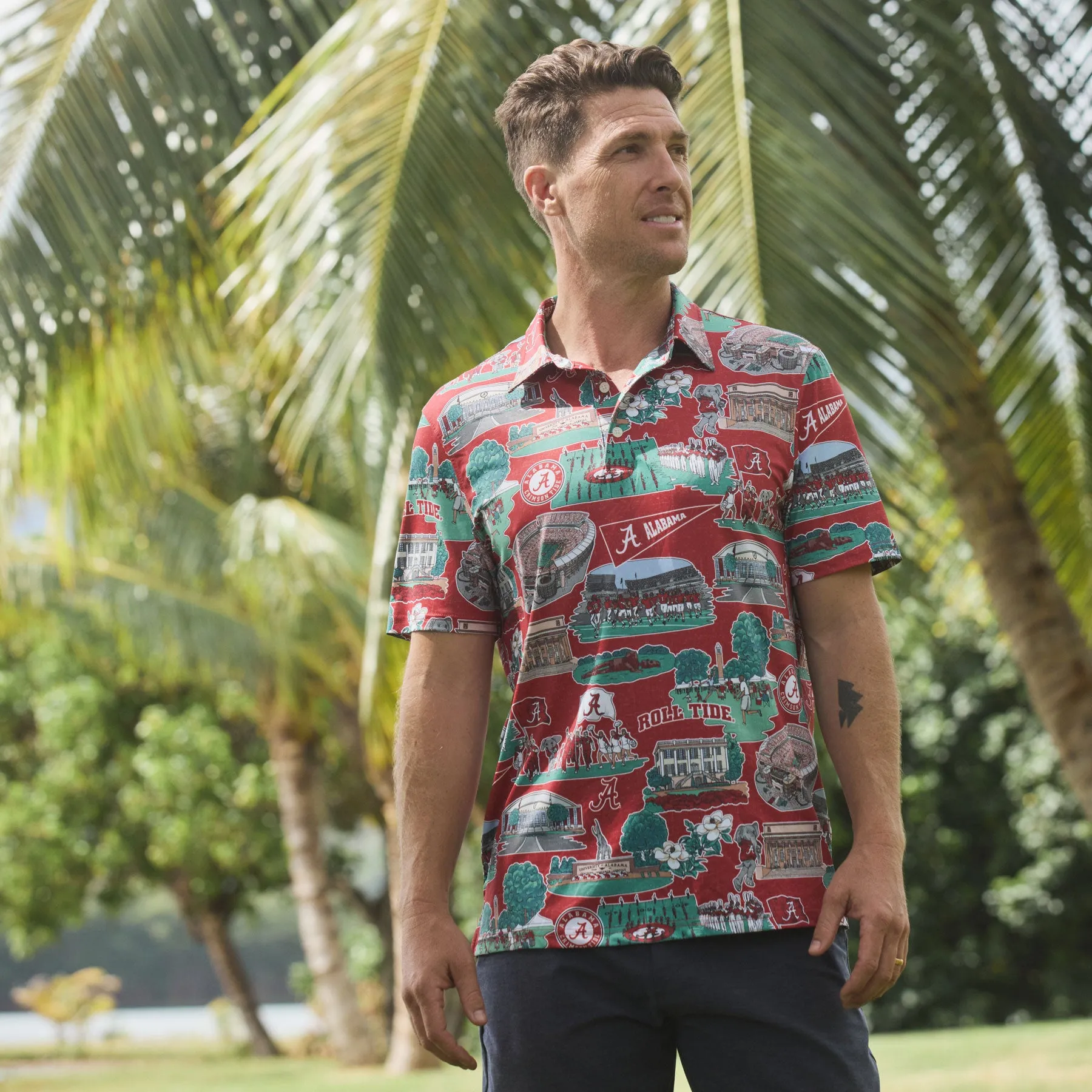 UNIVERSITY OF ALABAMA SCENIC PERFORMANCE POLO sold by Reyn Spooner product image thumbnail 3