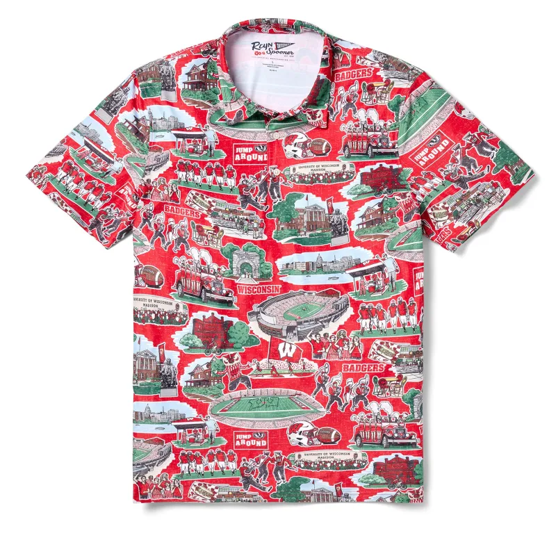 UNIVERSITY OF WISCONSIN SCENIC PERFORMANCE POLO sold by Reyn Spooner