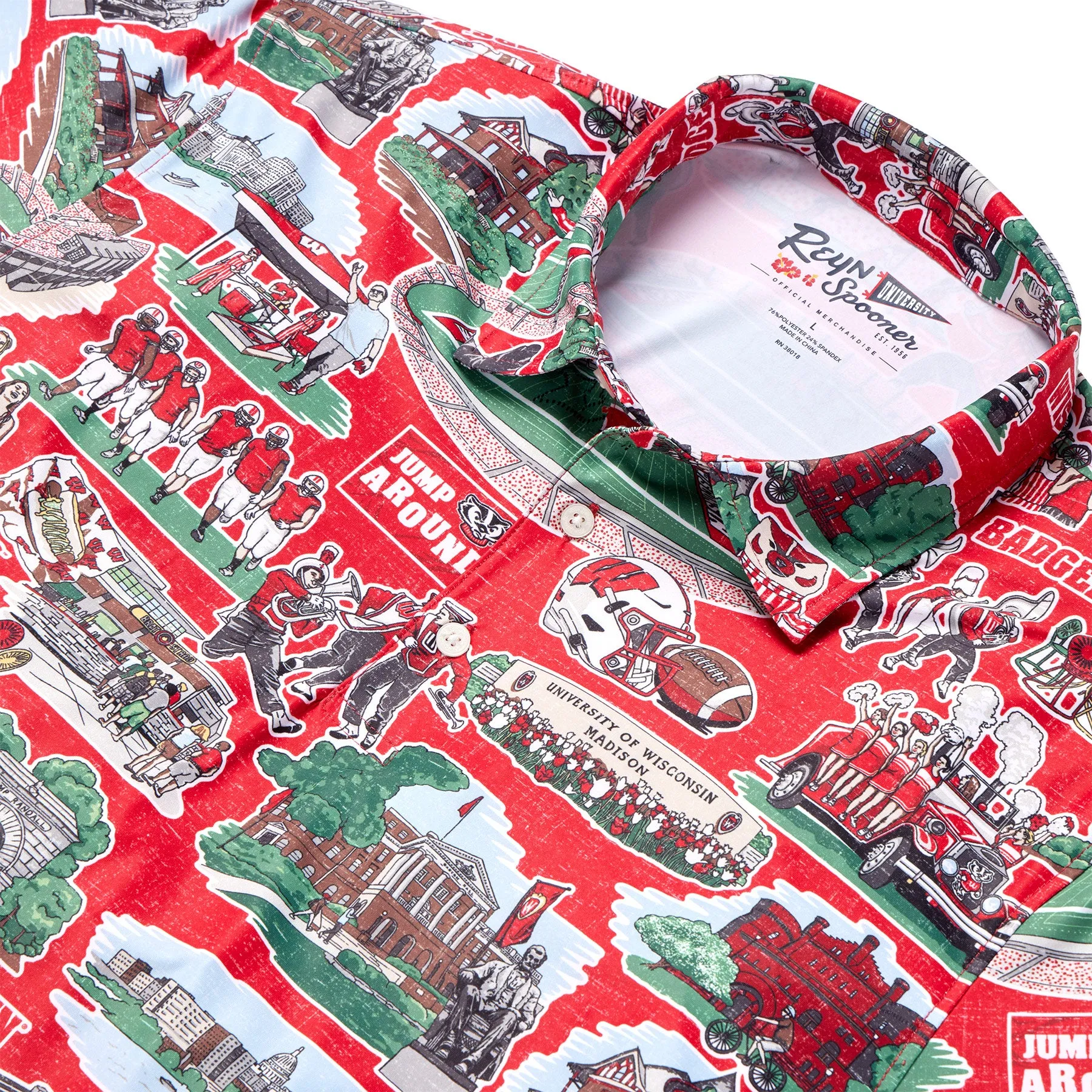 UNIVERSITY OF WISCONSIN SCENIC PERFORMANCE POLO sold by Reyn Spooner product image thumbnail 2