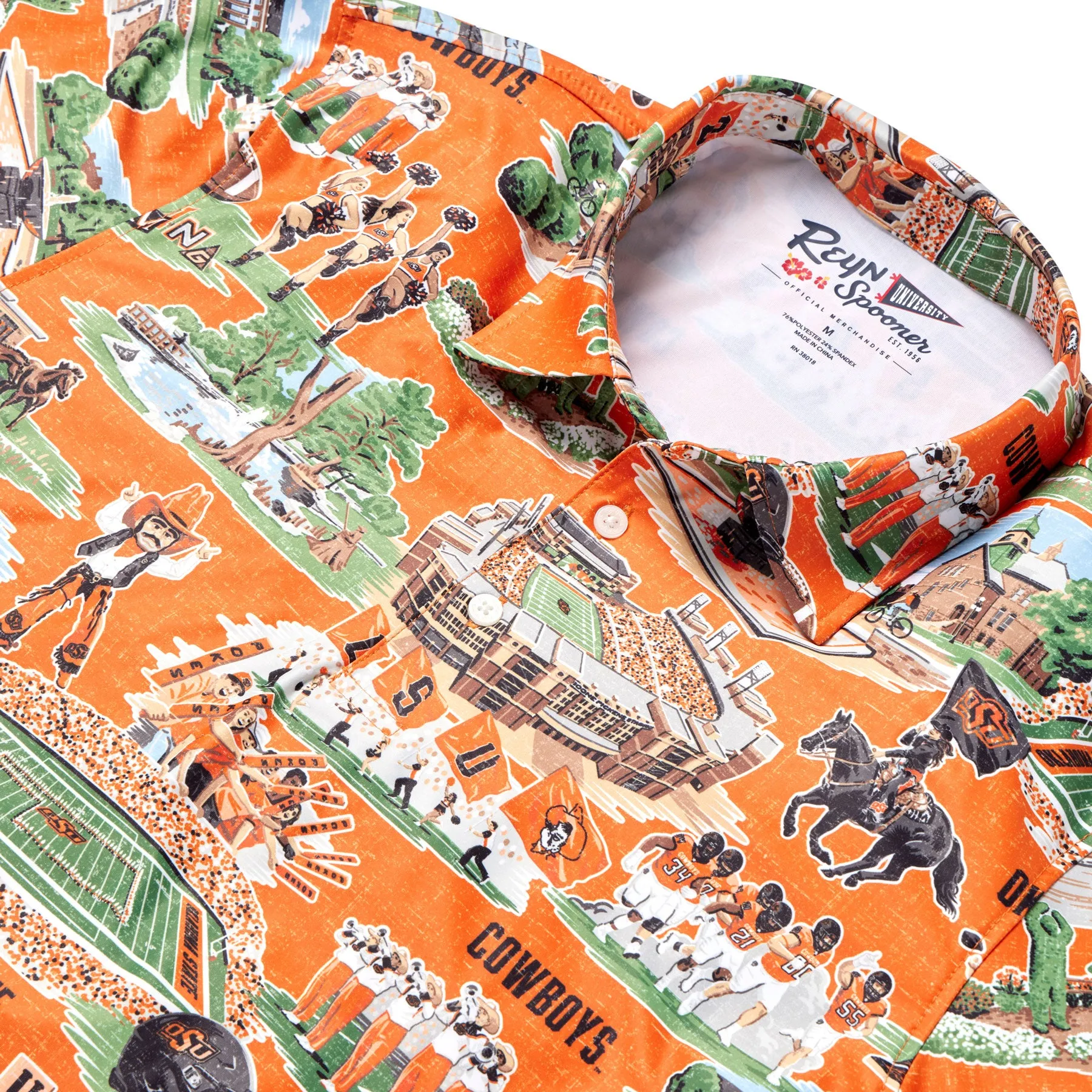 OKLAHOMA STATE UNIVERSITY SCENIC PERFORMANCE POLO sold by Reyn Spooner product image thumbnail 2