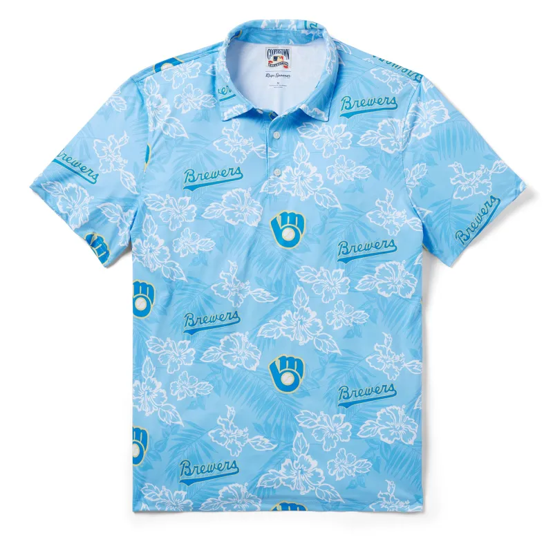 MLB® MILWAUKEE BREWERS COOPERSTOWN PERFORMANCE POLO sold by Reyn Spooner