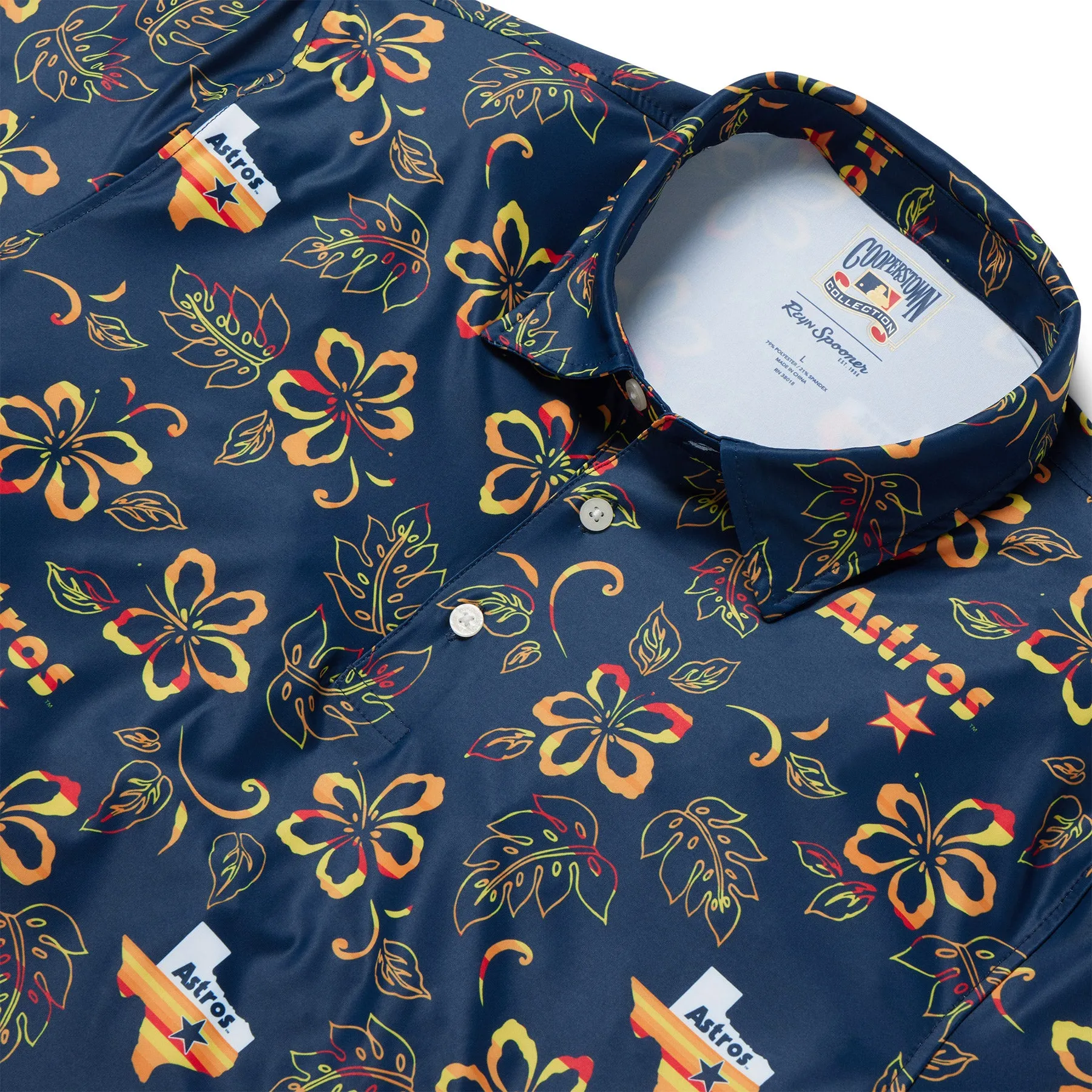 MLB® HOUSTON ASTROS COOPERSTOWN PERFORMANCE POLO sold by Reyn Spooner product image thumbnail 2