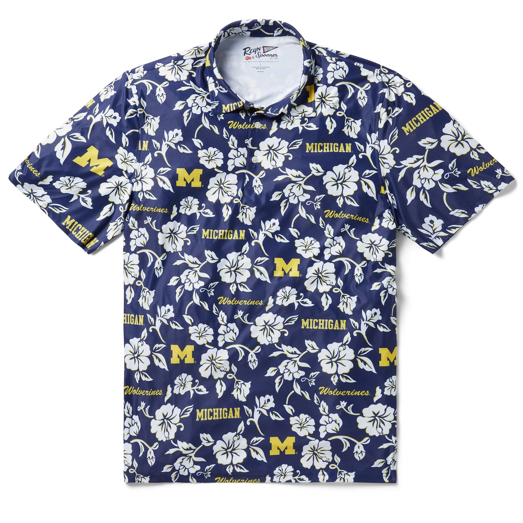 UNIVERSITY OF MICHIGAN GAME DAY PERFORMANCE POLO sold by Reyn Spooner