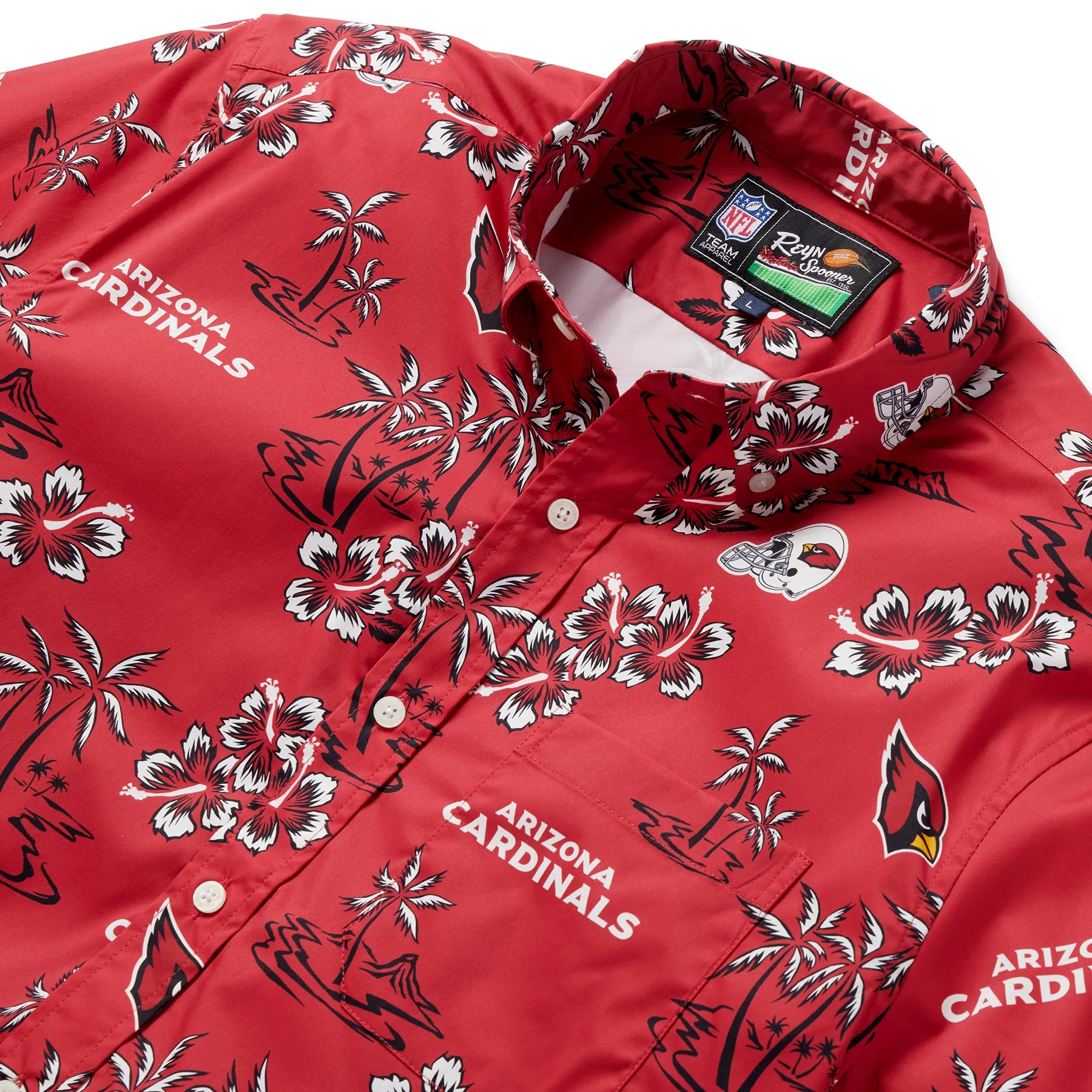 ARIZONA CARDINALS KEKAI PERFORMANCE BUTTON FRONT sold by Reyn Spooner product image thumbnail 2