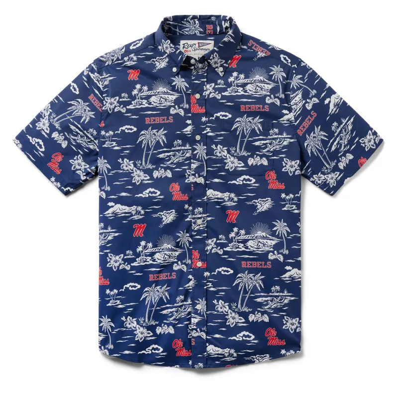 UNIVERSITY OF MISSISSIPPI KEKAI PERFORMANCE BUTTON FRONT sold by Reyn Spooner