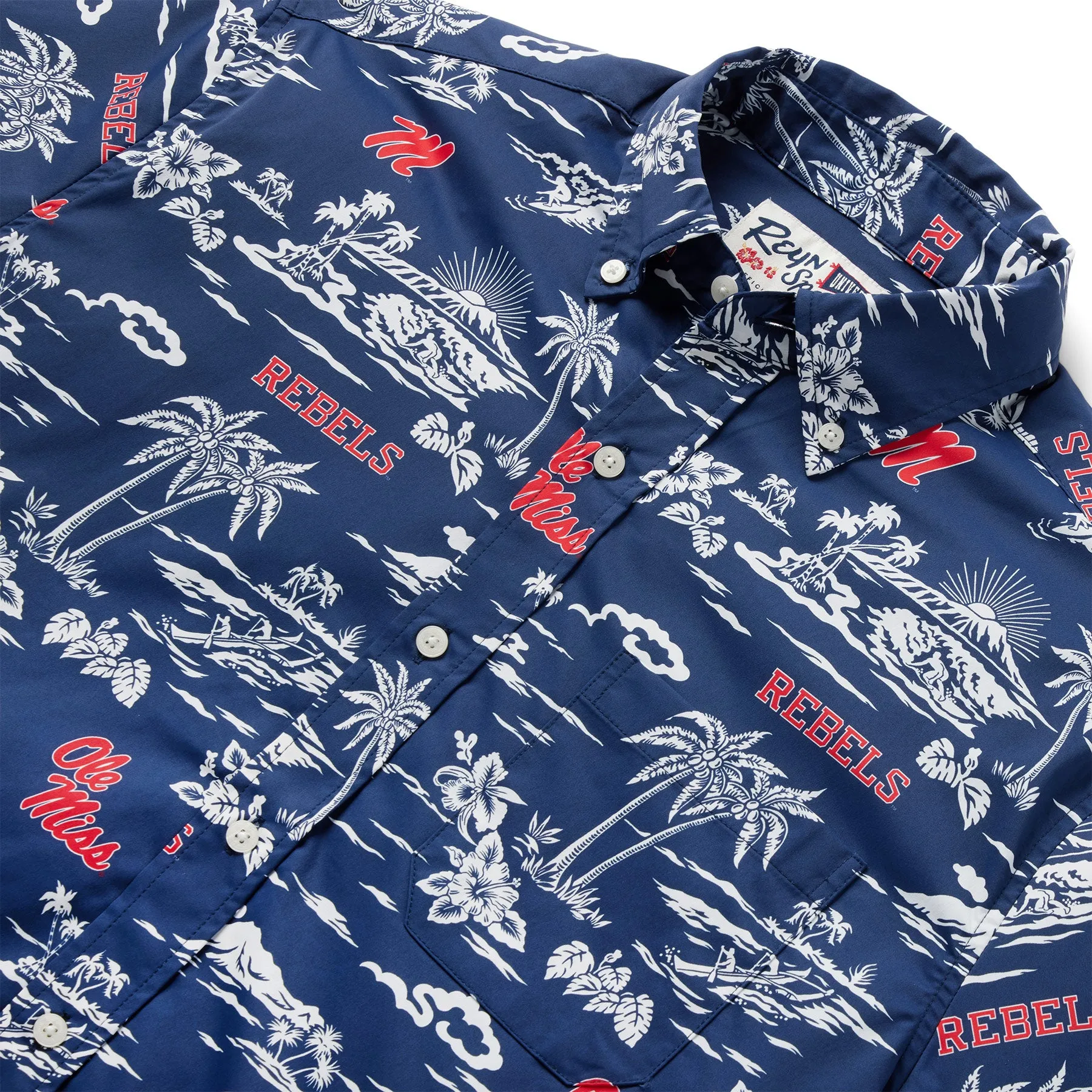 UNIVERSITY OF MISSISSIPPI KEKAI PERFORMANCE BUTTON FRONT sold by Reyn Spooner product image thumbnail 2