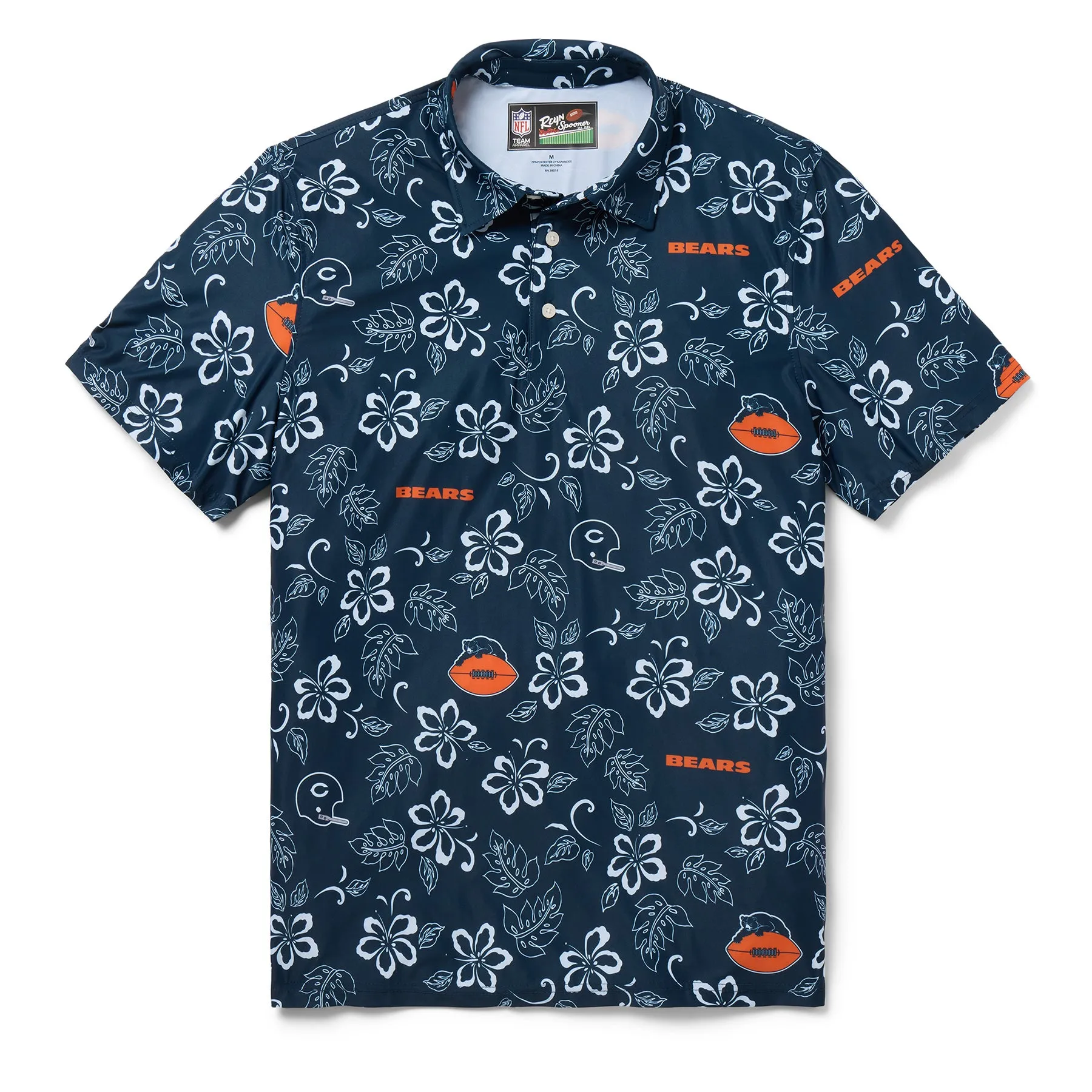 CHICAGO BEARS THROWBACK PERFORMANCE POLO sold by Reyn Spooner