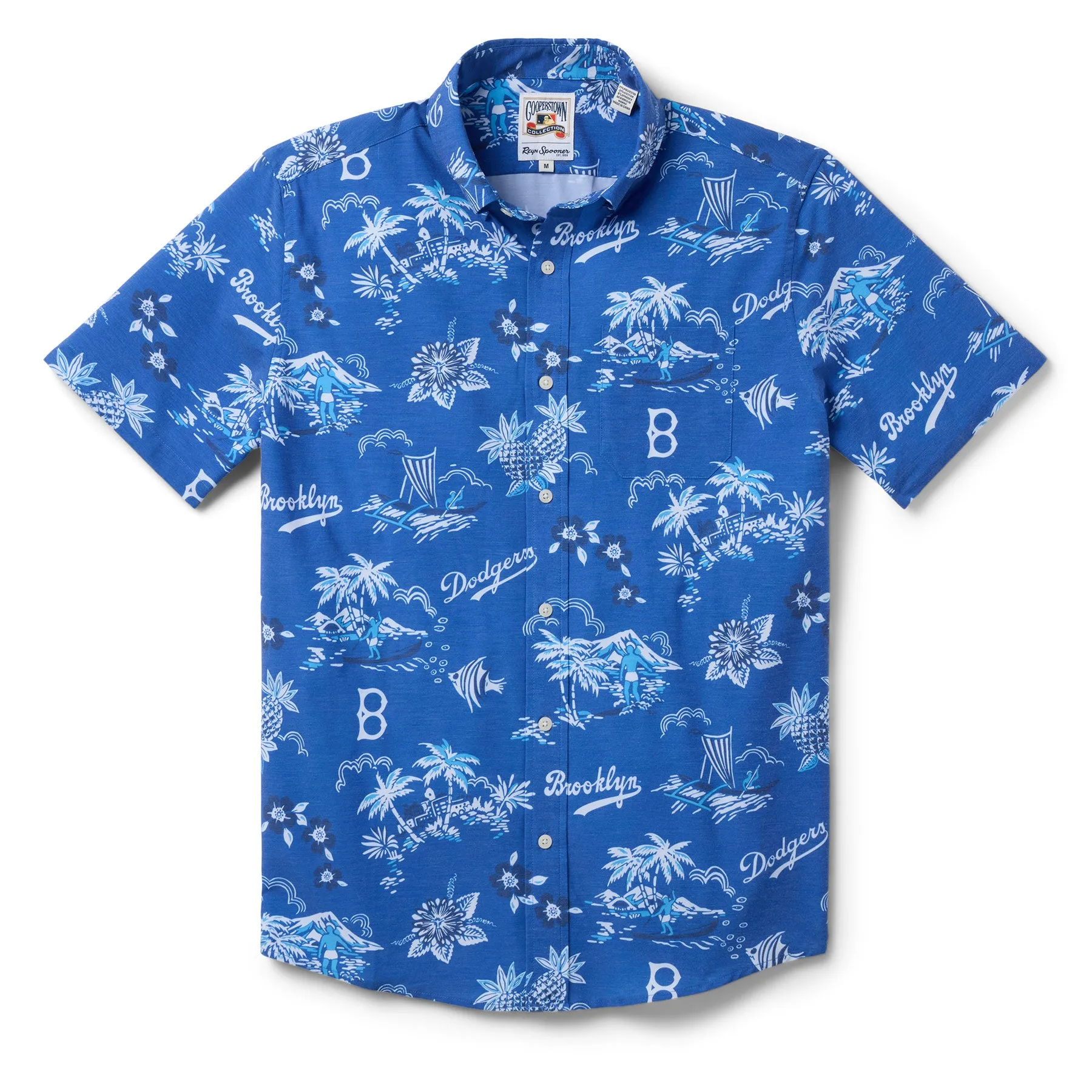 MLB® BROOKLYN DODGERS COOPERSTOWN PERFORMANCE ALOHA SHIRT sold by Reyn Spooner