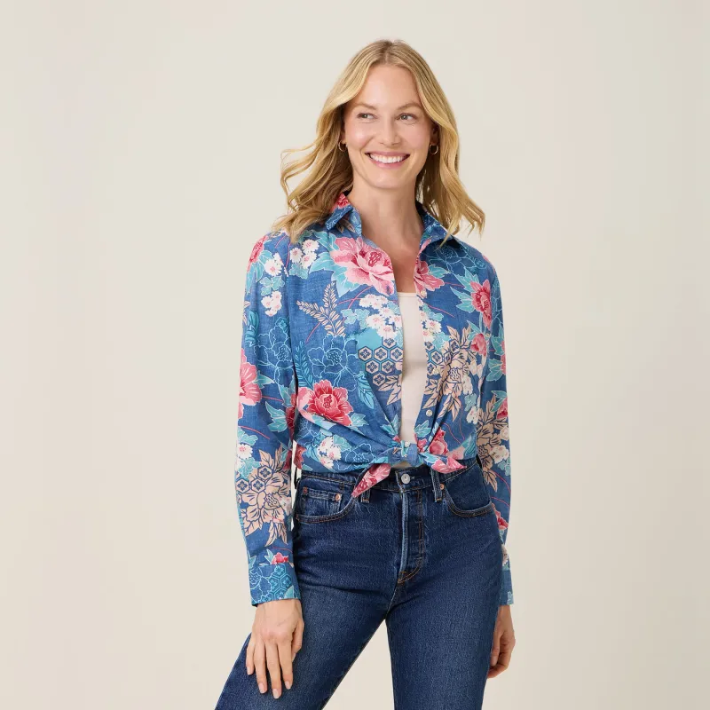 MOONLIGHT GARDEN ASTRID TOP made by Reyn Spooner